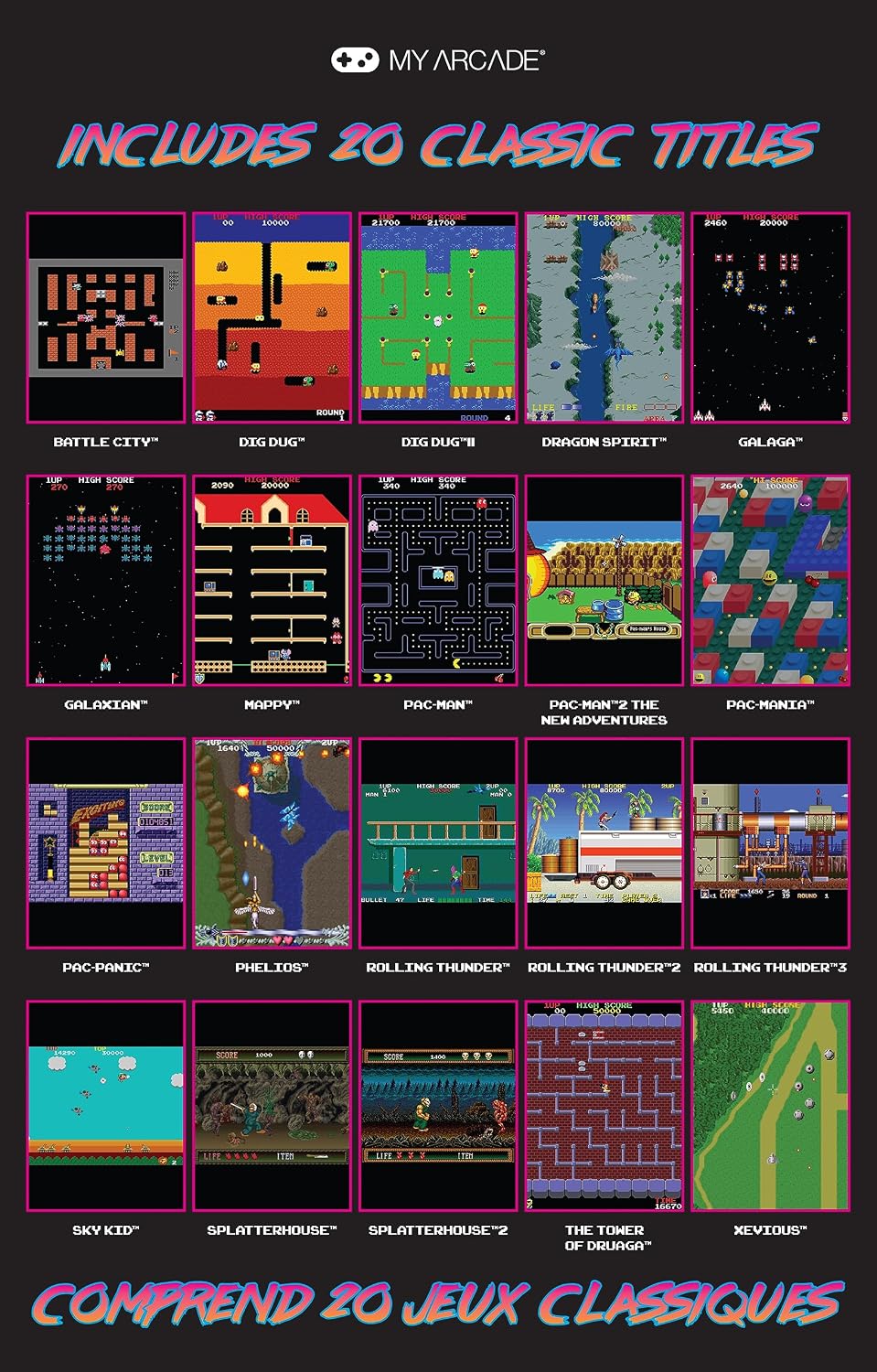 My Arcade Mini Player 10 Inch Arcade Machine Bandai Namco Museum