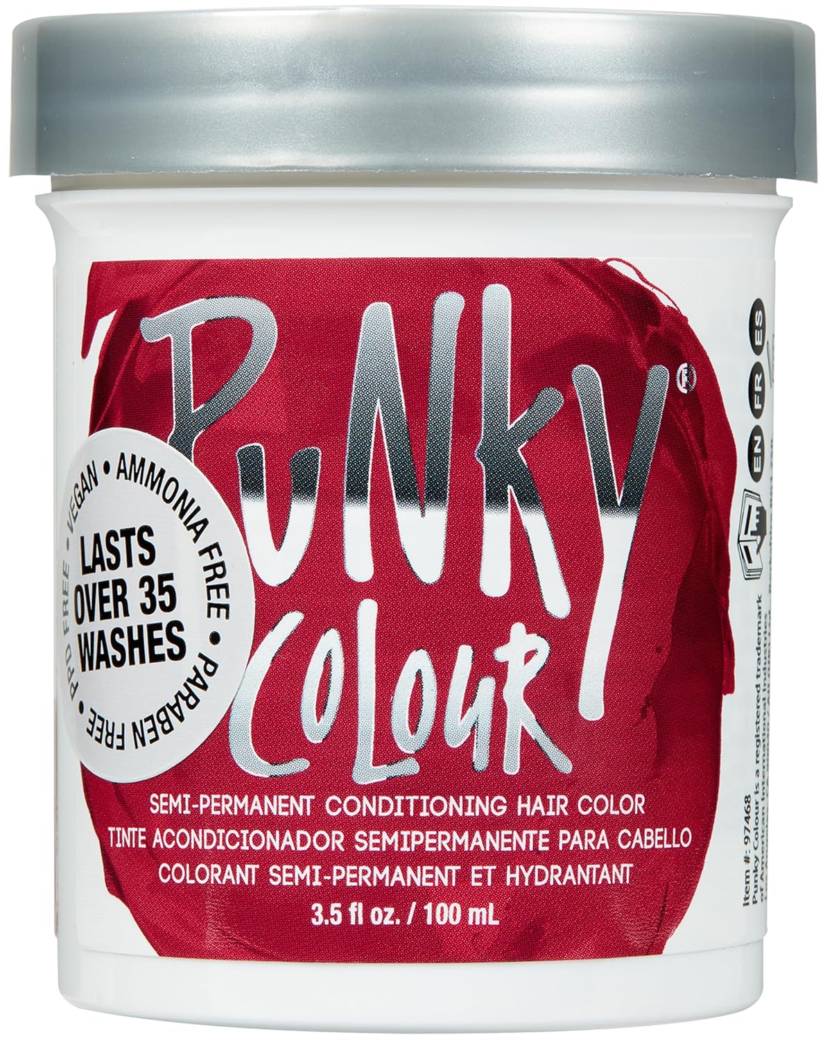 Punky Colour Flamingo Pink Semi Permanent Hair Color – Vibrant Pink Hair Dye, Vegan & Cruelty-Free Conditioning Formula, Lasts Up to 35 Washes, 3.5 fl oz