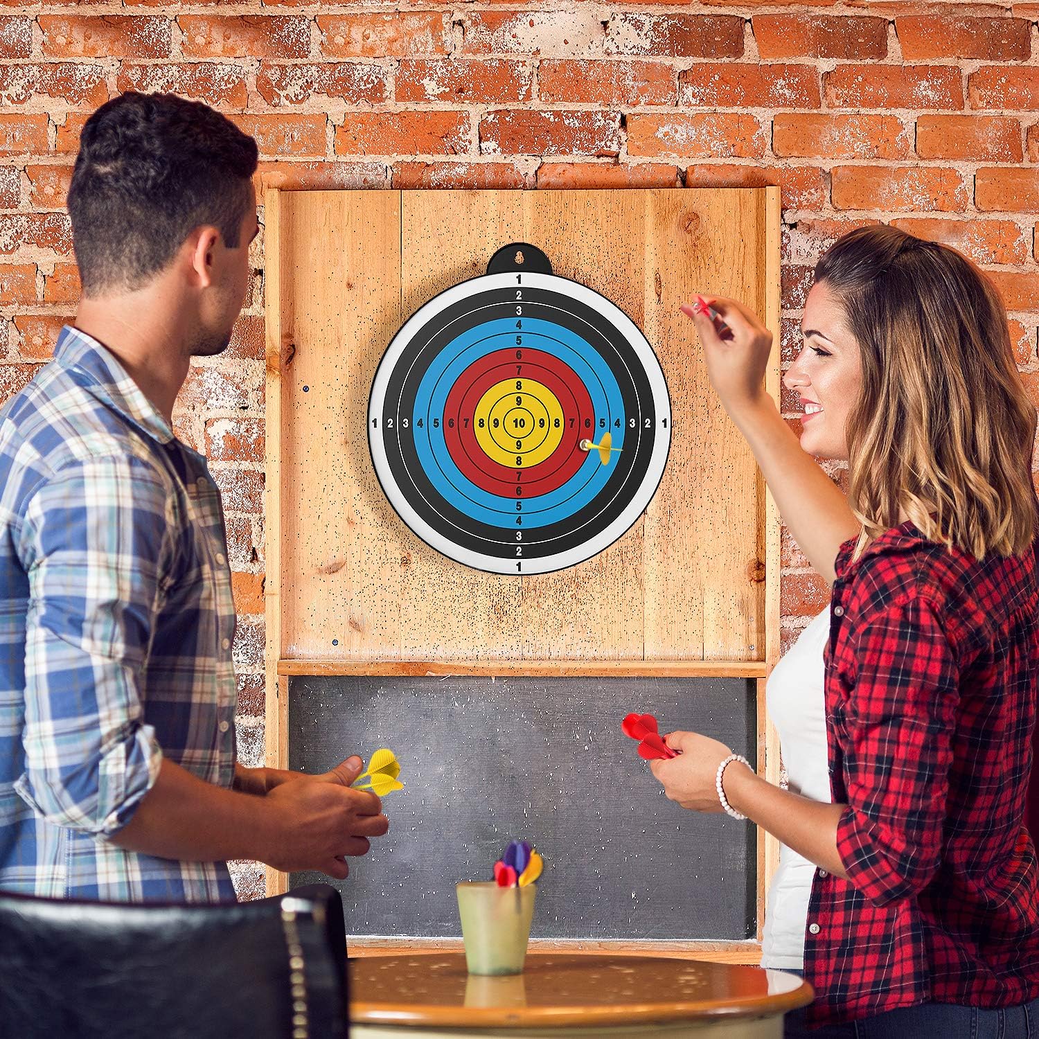Dart Board - 12pcs Magnetic Darts - Excellent Indoor Game and Party Games