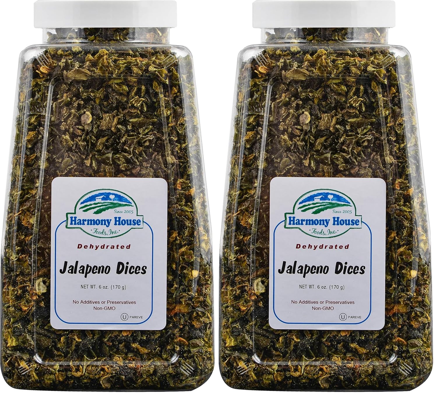 Harmony House Dried Jalapeno Peppers – Dehydrated Peppers For Cooking, Camping, Emergency Supply and More, 6 oz, Quart Jar