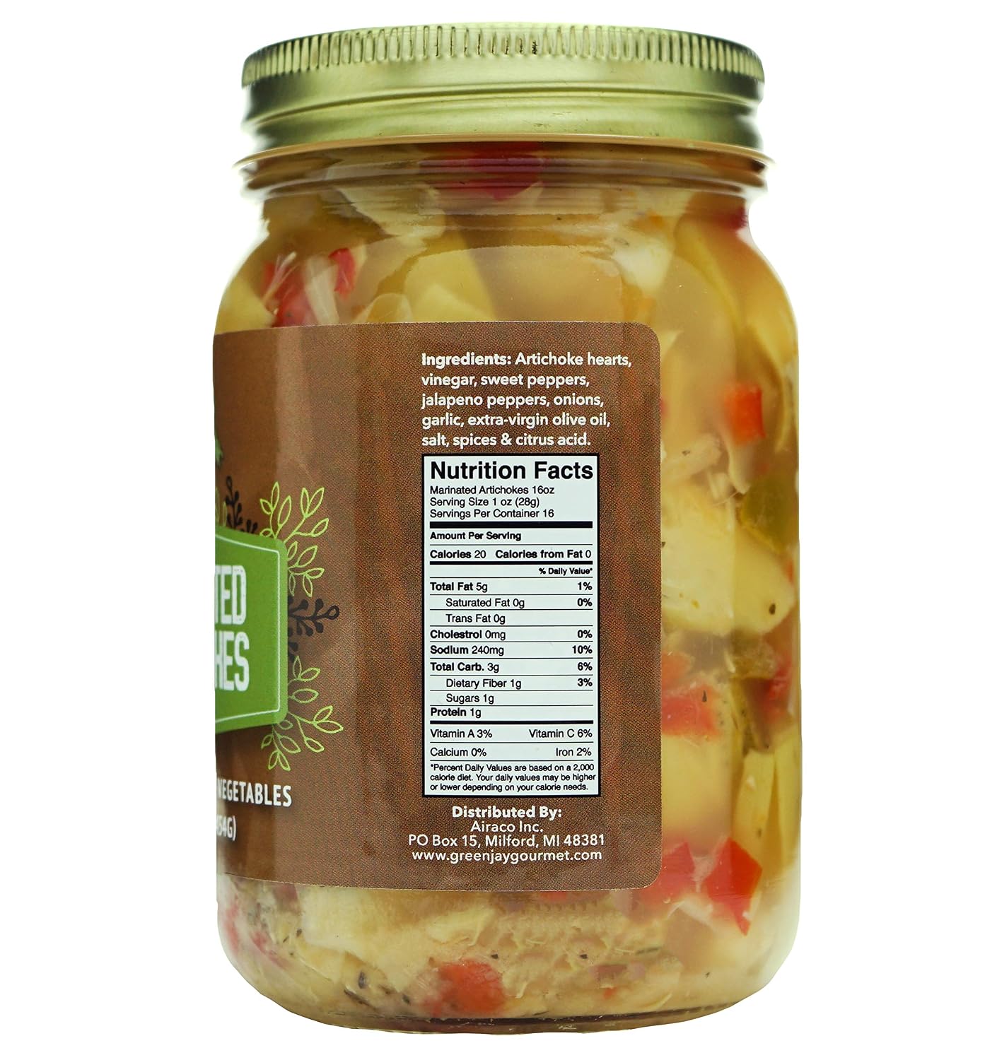 Green Jay Gourmet Marinated Mushrooms in a Jar - Fresh Hand Jarred Vegetables for Cooking & Pantry – Home Grown Pre-Prepared Pickled Marinated