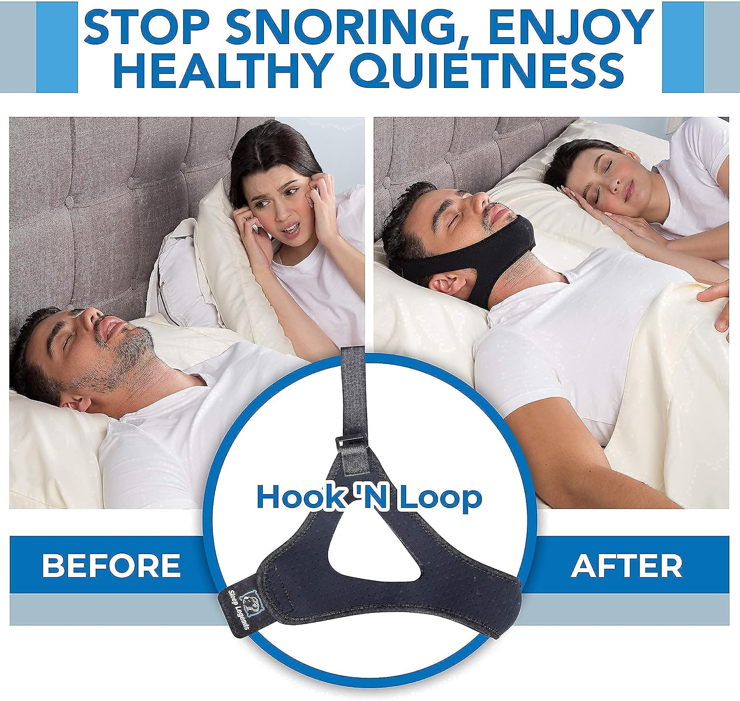 Sleep Legends Premium Anti Snoring Chin Strap for CPAP Users