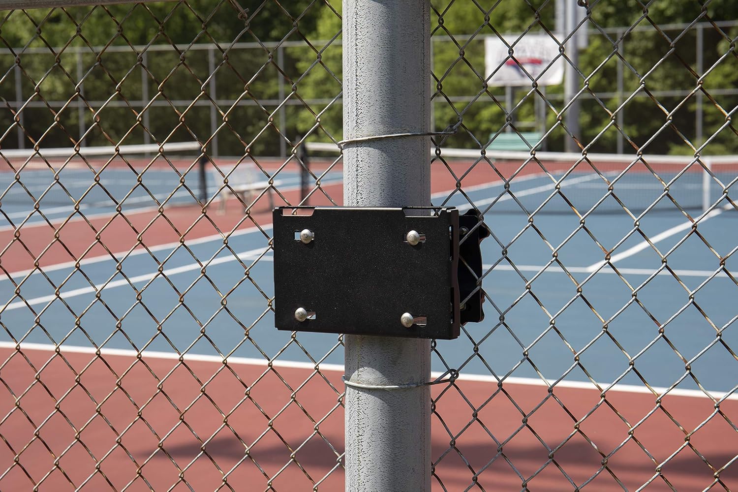 Silverback Junior Youth 33" Basketball Hoop with Lock ‘n Rock Mounting Technology Mounts to Round and Vertical Poles, Black (B8410W)