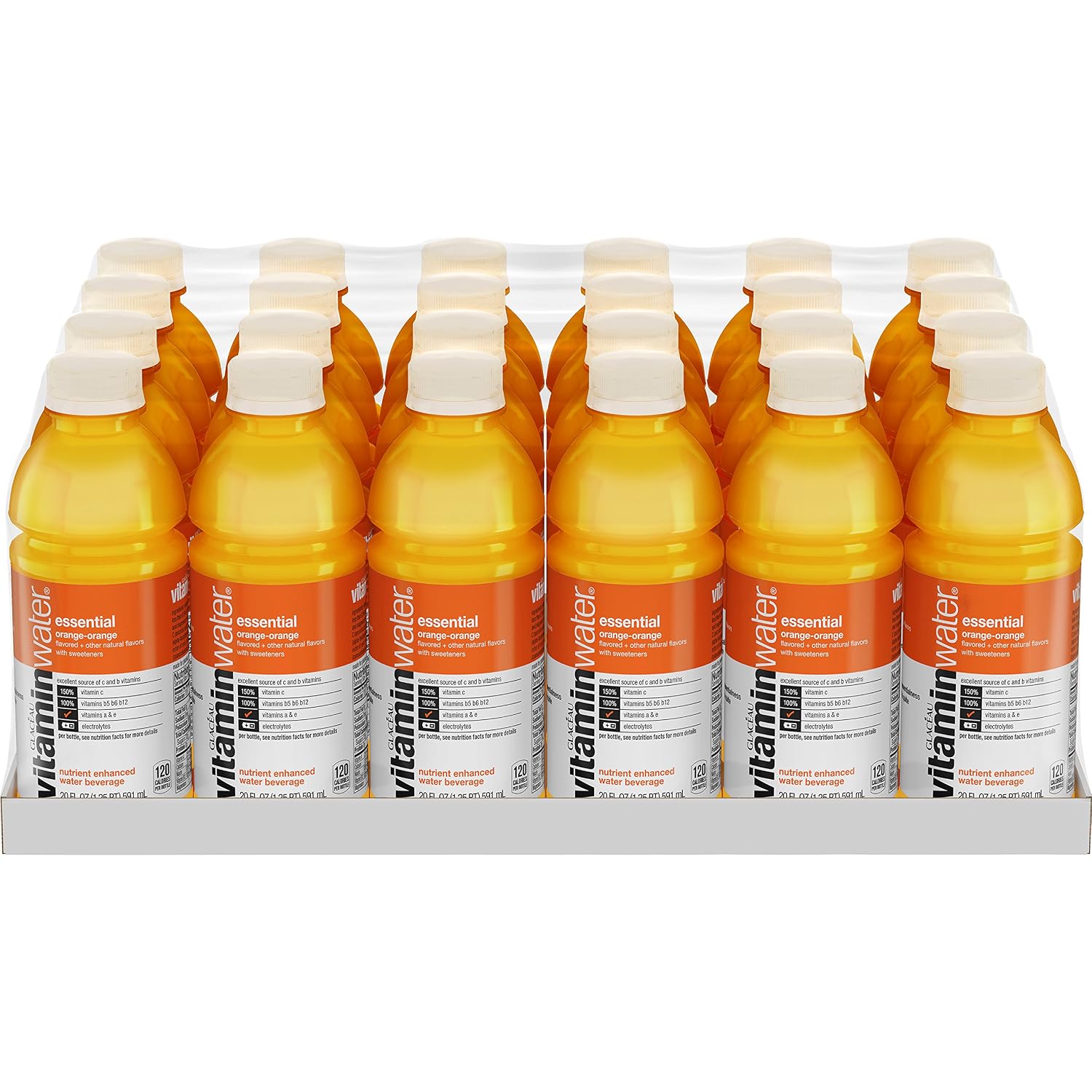 vitaminwater Power-C Dragonfruit Water Beverage, 16.9 fl oz, 6 pack | Bottled, nutrient-enhanced flavored water drink with 90 calories per bottle, antioxidants, and vitamins