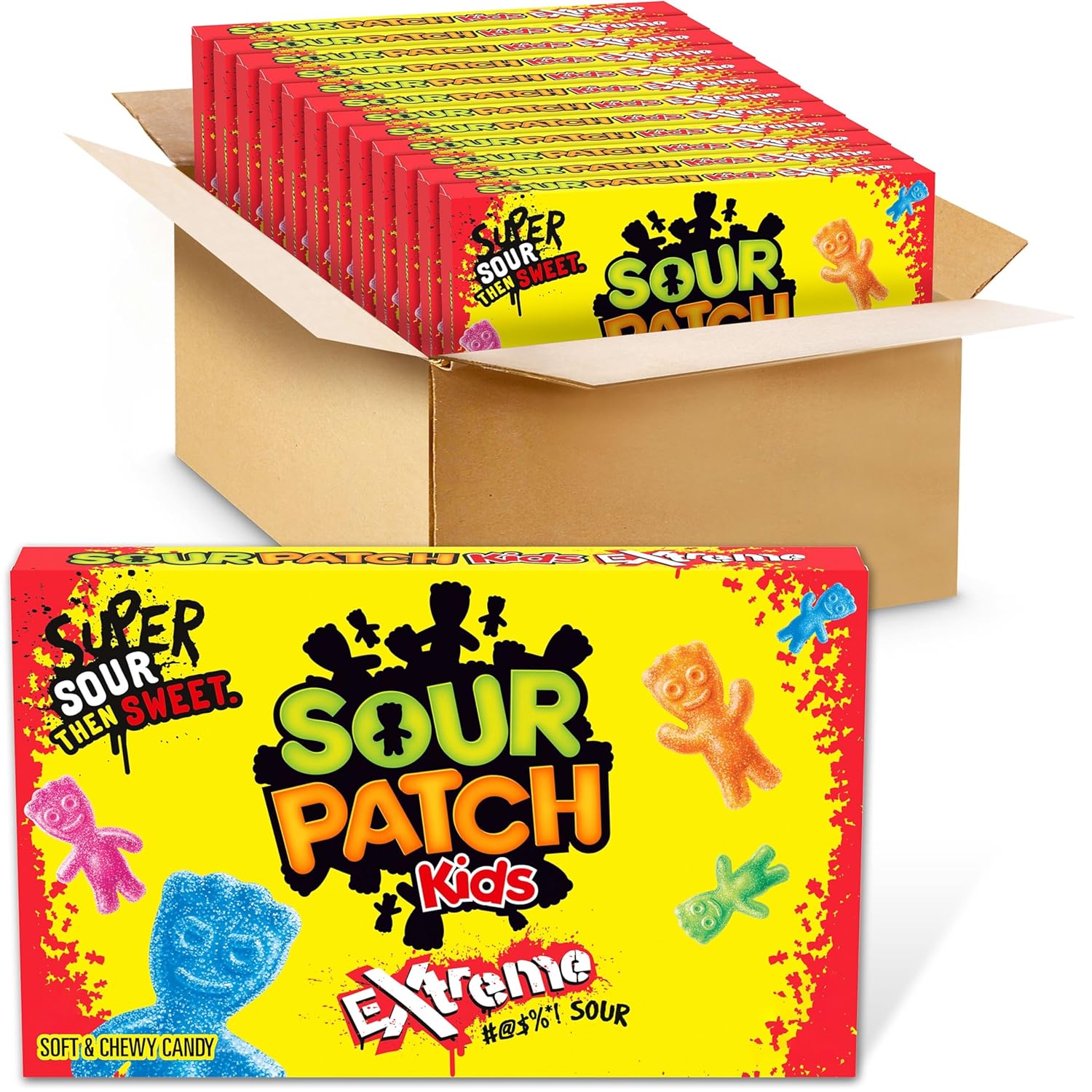 SOUR PATCH KIDS & SWEDISH FISH Soft & Chewy Gummy Candy Variety Pack, 15 ct
