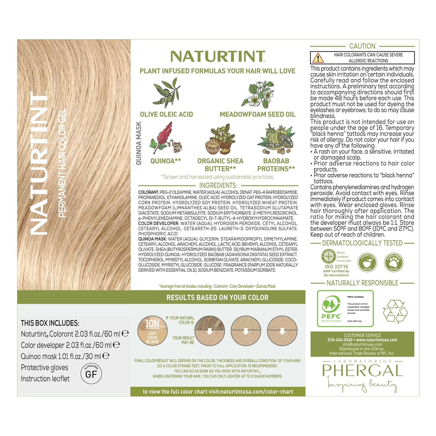 Naturtint 9N Honey Blonde Permanent Hair Color (Pack of 1), Ammonia Free, Vegan, Cruelty Free, up to 100% Gray Coverage, Long Lasting Results (Packaging may vary)
