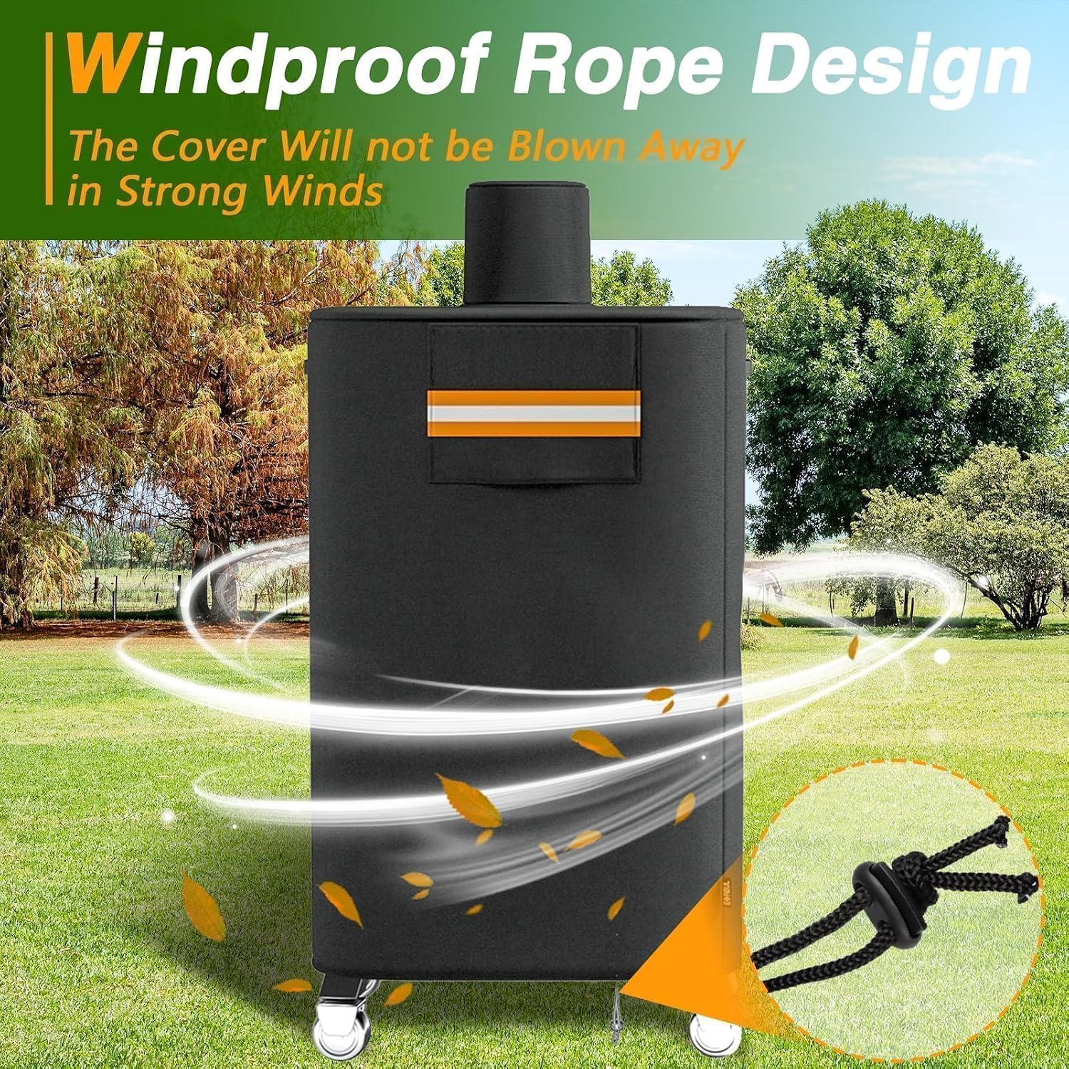 EVRBUL Wood Pellet Smoker Cover Fits for Pit Boss Copperhead Sportsman 5 7 Series, Vertical Smoker Cover Fits for PBV5PW1, PBV5P1, PBV7P1, PB5000SP