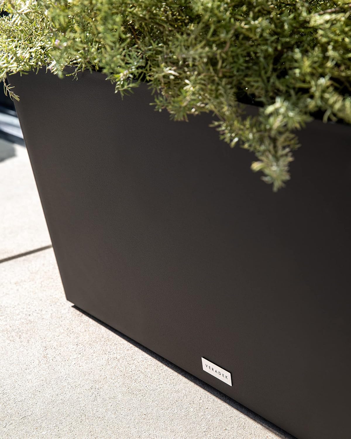 Veradek Pure Series Midori Planter - Wide Outdoor Planter | Made From Durable Plastic With Pre-Drilled Drainage Holes. Modern Porch/Patio Décor for Plants, Flowers and Herbs