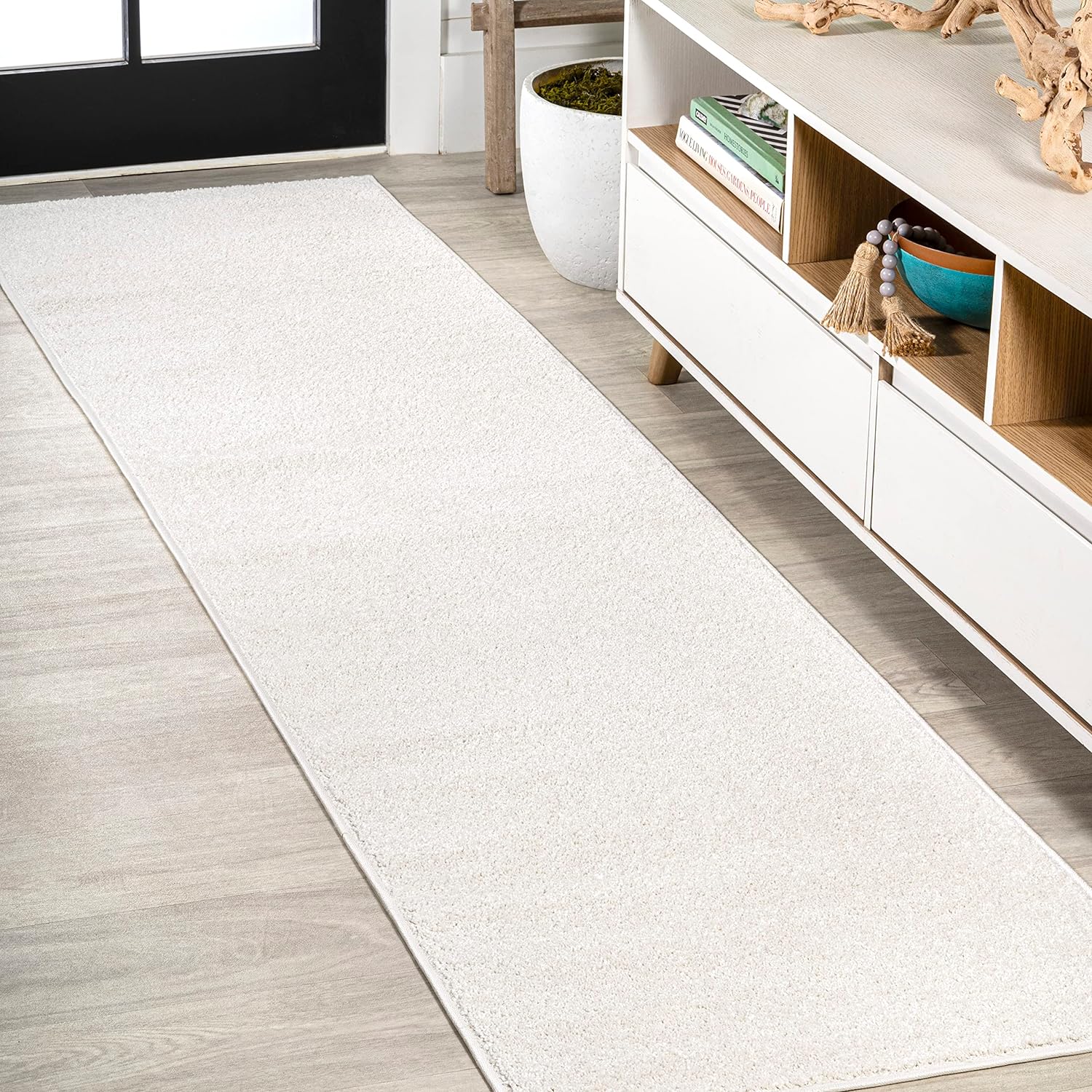 JONATHAN Y Haze Solid Low-Pile Brown Indoor Area Rug 8x10, Coastal, Bohemian, Minimalist, Classic, Easy-Cleaning for Living Room, Bedroom, Kitchen
