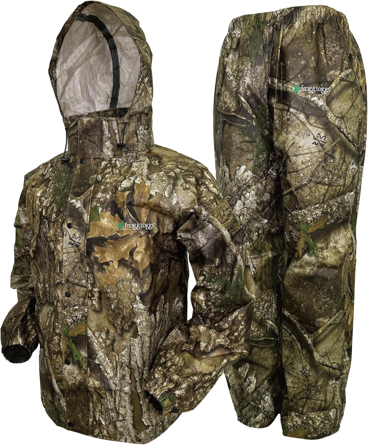 FROGG TOGGS Men's Classic All-Sport 3-Layer Waterproof Breathable Rain Suit | 2-Piece Rainwear, Adjustable Hood Raincoat, Rain Pants Ideal for Fishing, Golf, Motorcycling, Hunting, Camping, Outdoors
