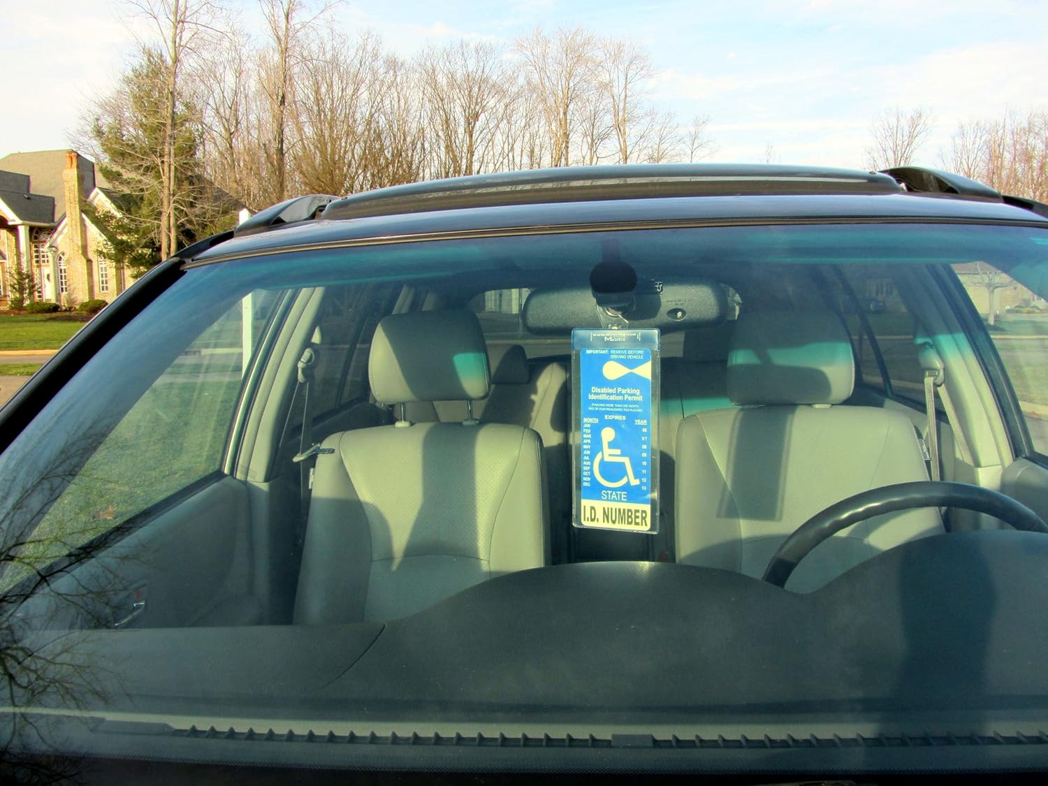2 MirorTag Silver by JL Safety - Easily Display & Put Away a Handicapped Parking Placard. Strong Hook high Heat Rated. Magnetically snap the Holder