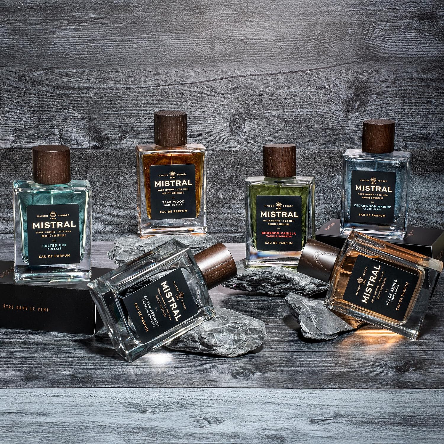 Mistral Bourbon Vanilla Eau de Parfum for Men, Men's Cologne, 3.4 Oz | Warm & Sweet Masculine Scent with Vanilla, Patchouli & Sandalwood, Cruelty-Free, Long-Lasting Perfume, Made in France