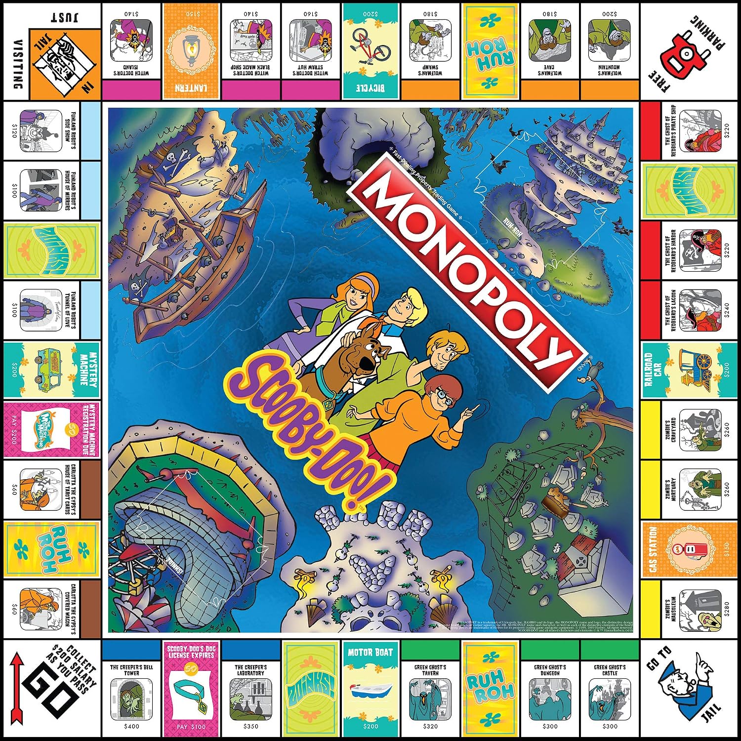 USAOPOLY Monopoly Scooby-Doo! Board Game | Official Merchandise Based on the Popular Cartoon | Classic Monopoly Game Featuring Characters