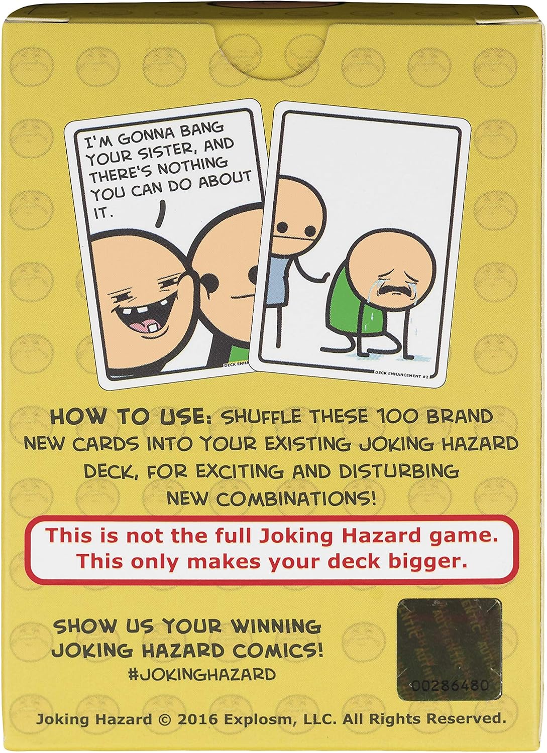 Joking Hazard Deck Enhancement #1 - Expansion Pack for Fun Party Games by Cyanide & Happiness, 100 New Hilarious Comic Cards | Perfect for Game Night