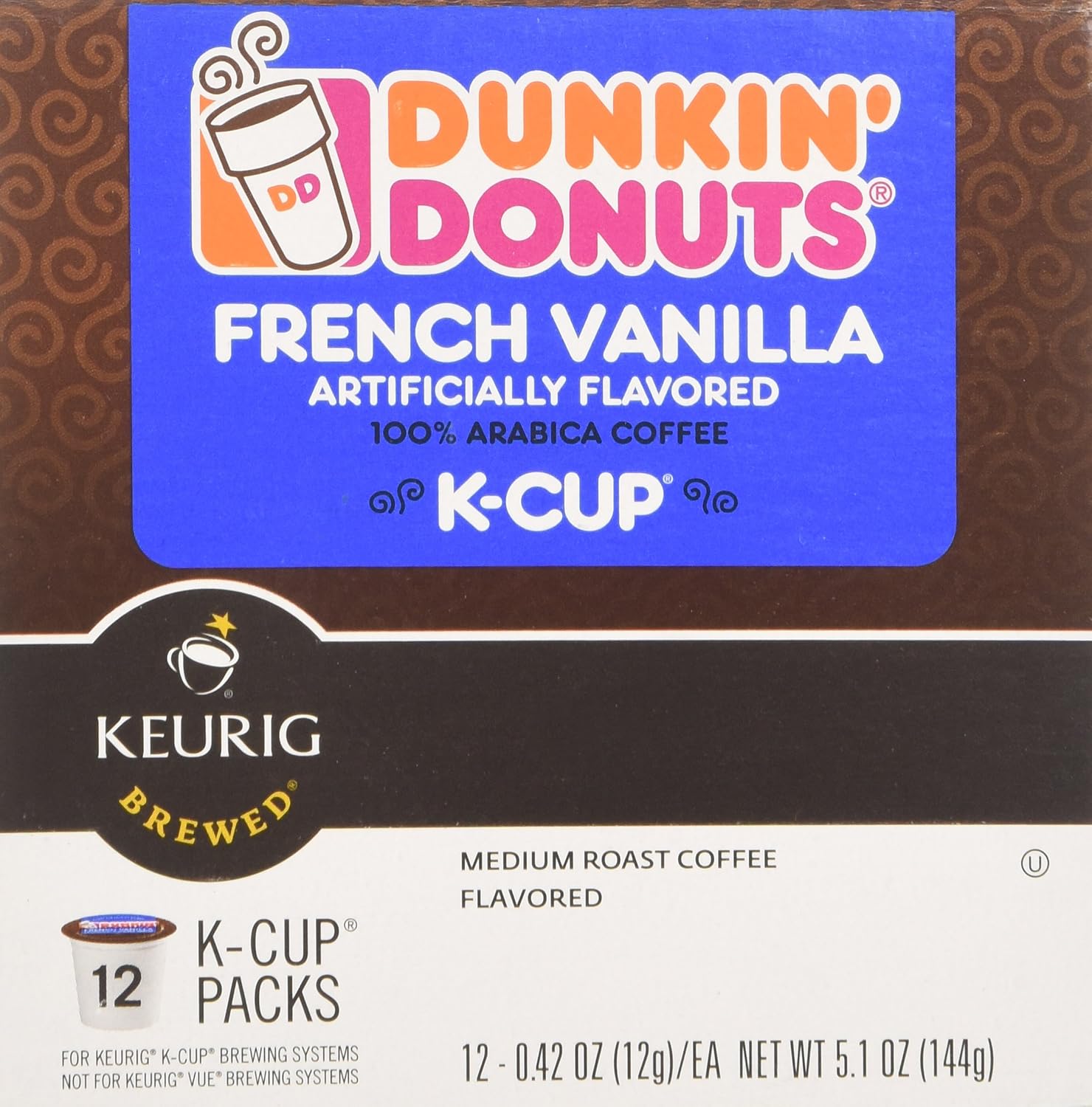 Dunkin' Donuts 2091512 Original Blend Coffee K-Cup Pods Medium Roast 44/Box (006933)