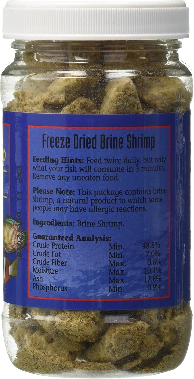 San Francisco Bay Brand Freeze-Dried Mysis Shrimp - Premium Fish Food for Live Fish, Shrimp Food