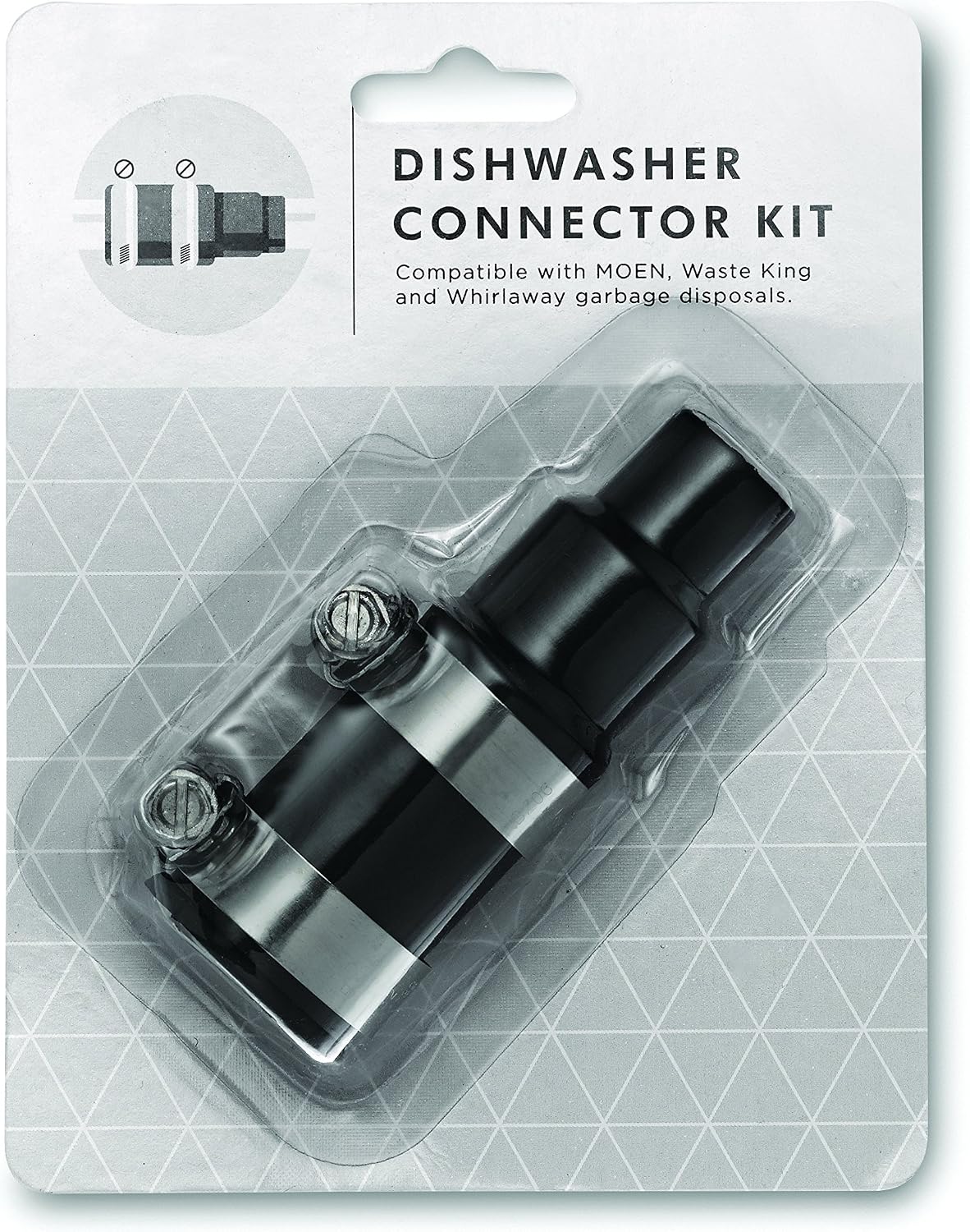 Waste King Legend Series 1 HP Continuous Feed Garbage Disposal with Power Cord - (L-8000) & Garbage Disposal Dishwasher Connector Kit - 1023