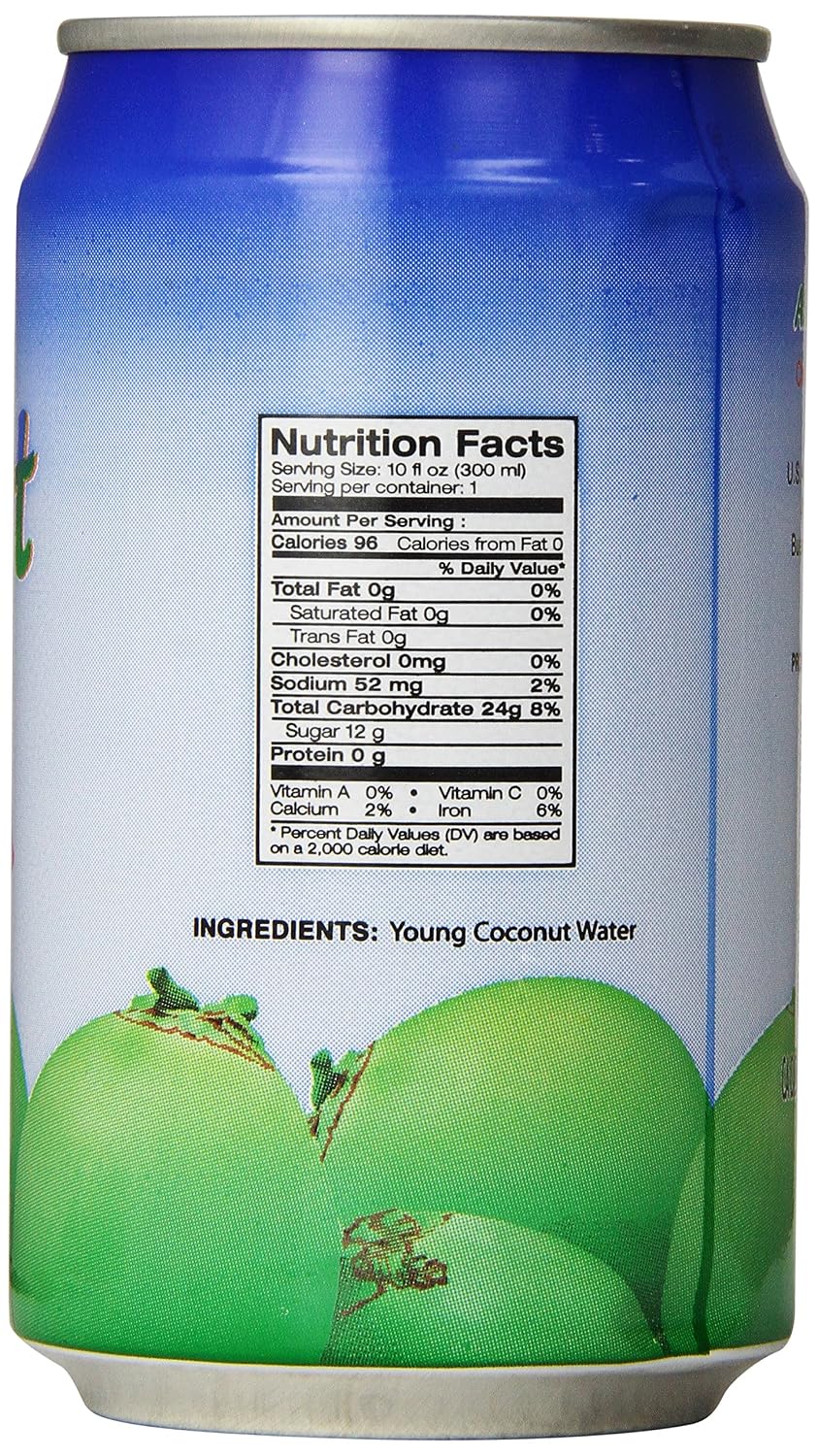 Amy & Brian Non-GMO Coconut Water, Original, 17.5 Fl Oz (Pack of 12)