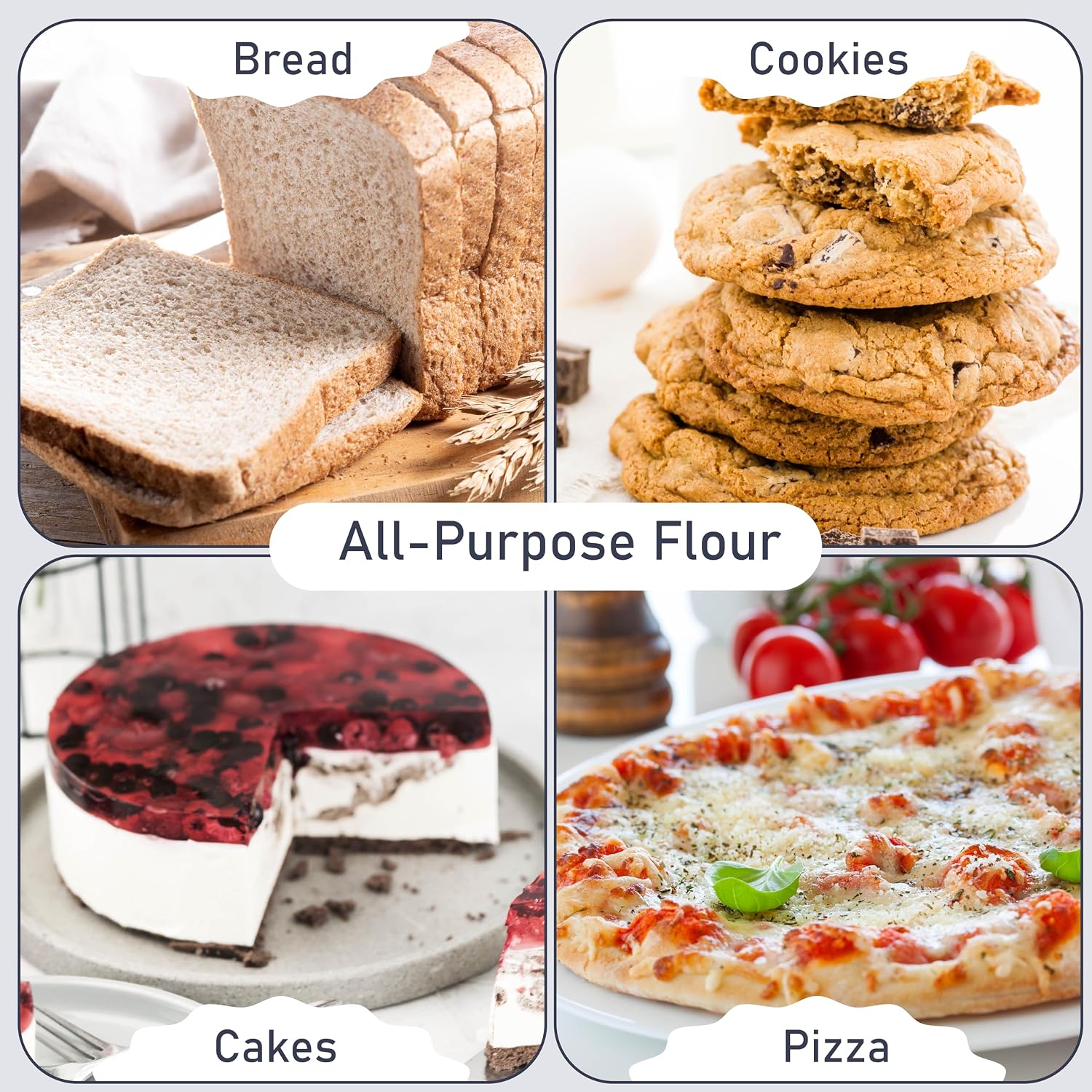 Great River Milling Organic Lily White All Purpose Flour, 25 lb | Organic Lily White All-Purpose Flour for cookies, cakes, muffins, biscuits, breads, pizza dough and pie crust; balanced