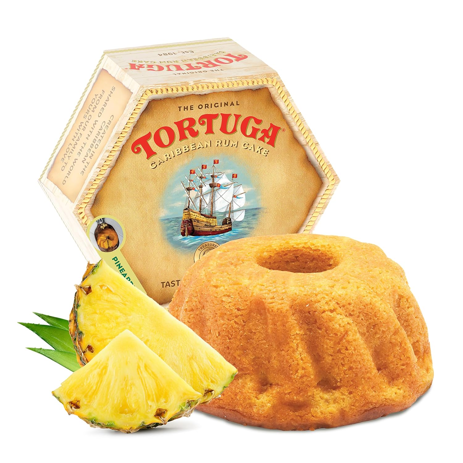 TORTUGA Provenance Rum Cake Variety Pack – 4 oz. - 6 Pack - The Perfect Premium Gourmet Gift for Stocking Stuffers, Gift Baskets