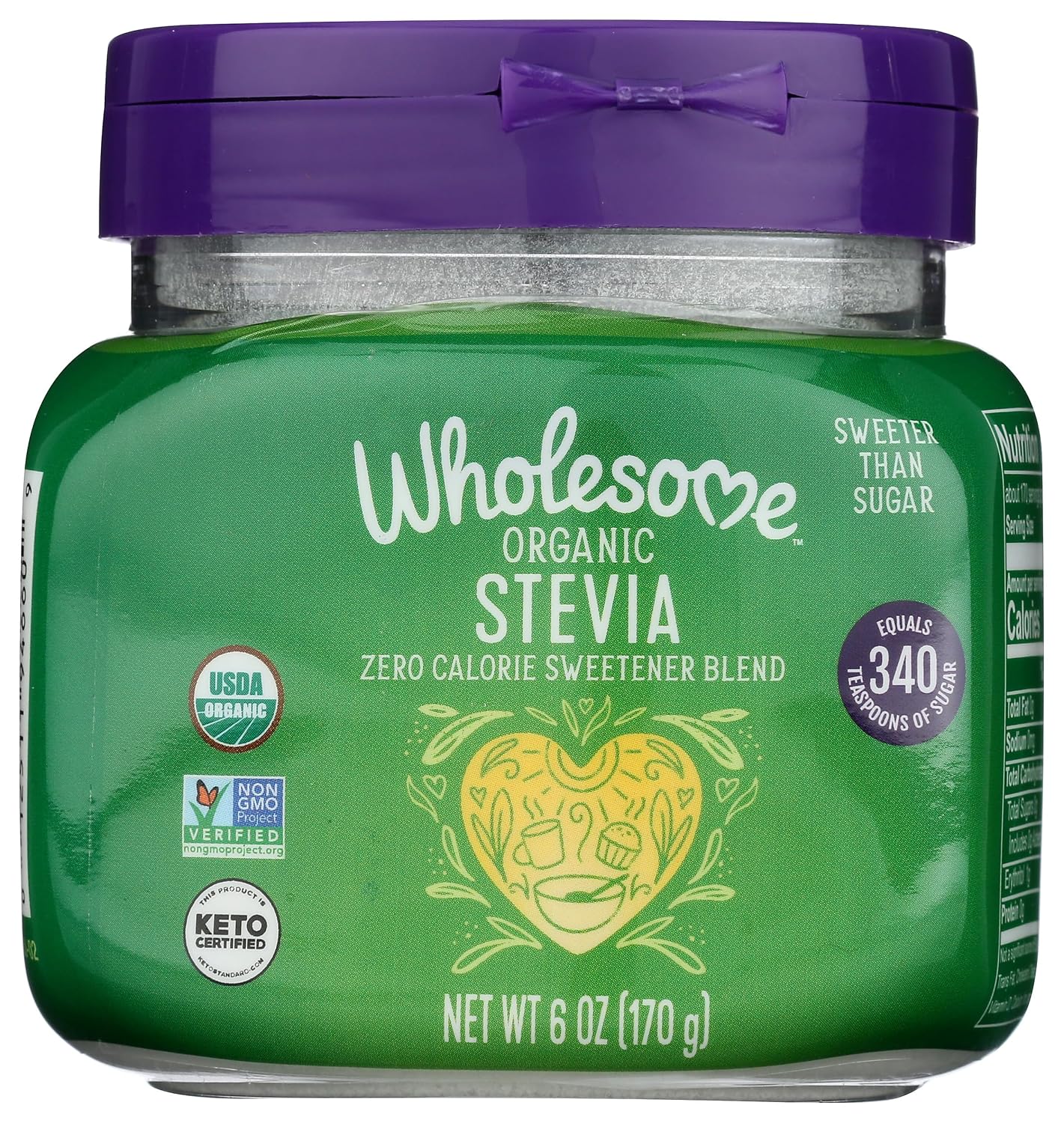 Wholesome Sweeteners Organic Stevia, 1000 Count Packets, Zero Calorie Sweetener Blend, Keto Friendly, Non GMO, Gluten Free & Vegan