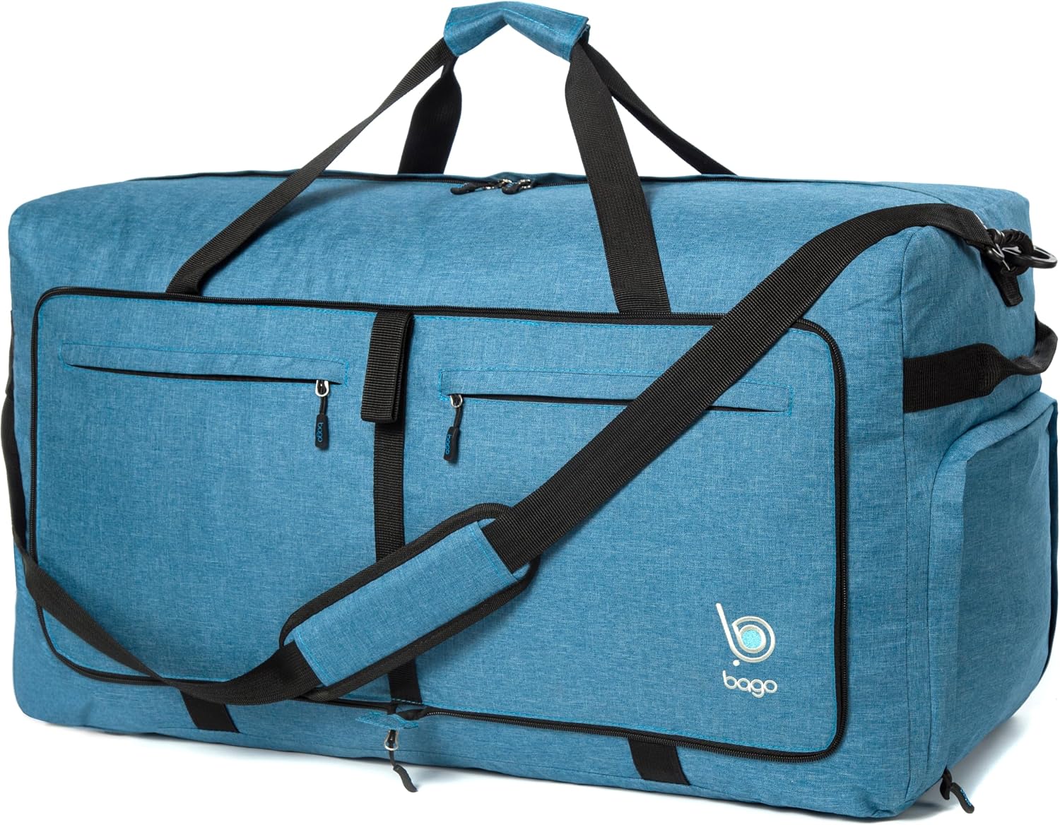 Bago Large Duffle Bag for Travel Women & Men. Durable Lightweight Foldable Travel Duffel Bags For Traveling Women. 80L Duffle Bags For Overnight Bag With Shoe Compartment Collapsible Weekender duffel