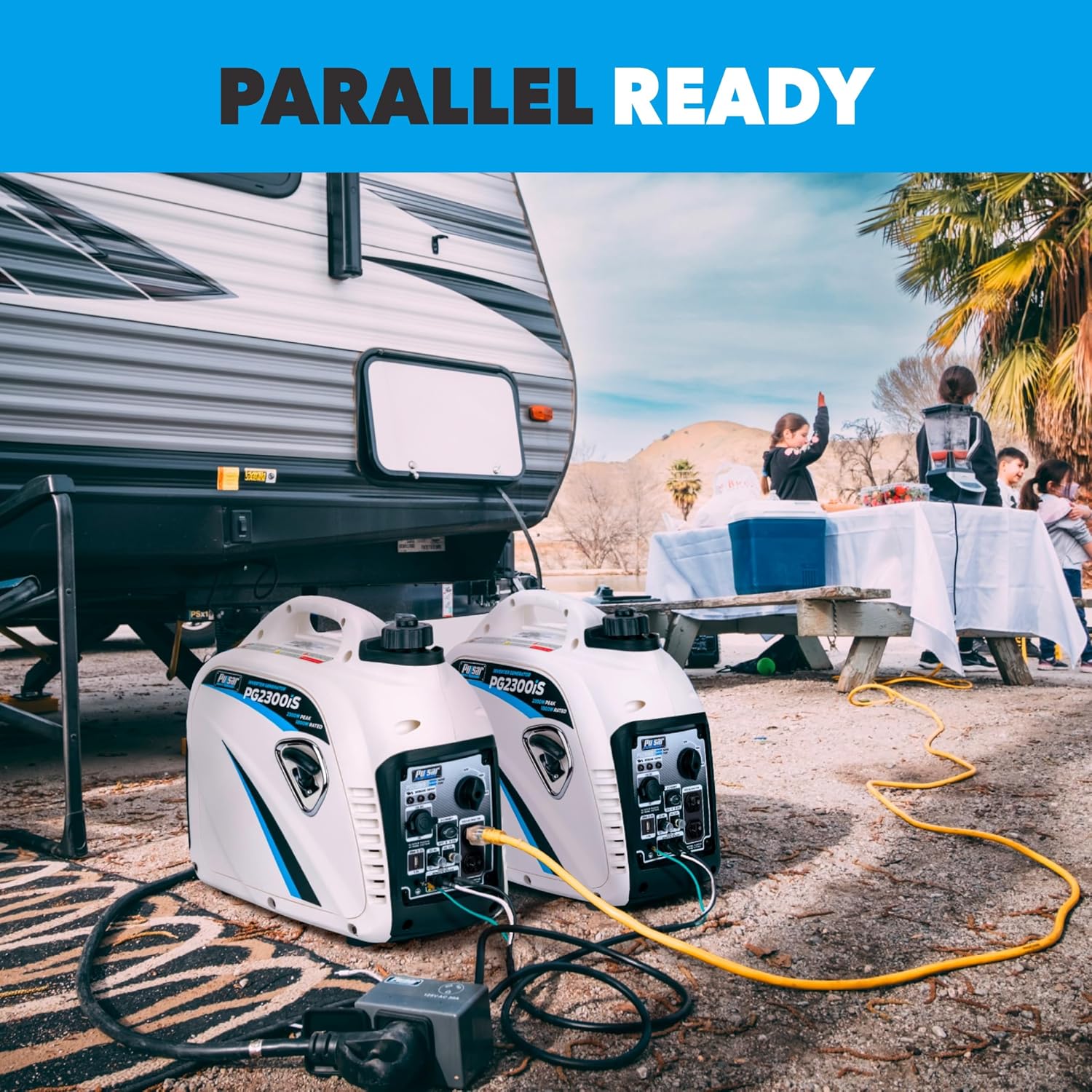 Pulsar PG2300iS 2, 300W Portable Super Quiet Gas-Powered Inverter Generator with USB Outlet & Parallel Capability, CARB Compliant | 1800 running watts