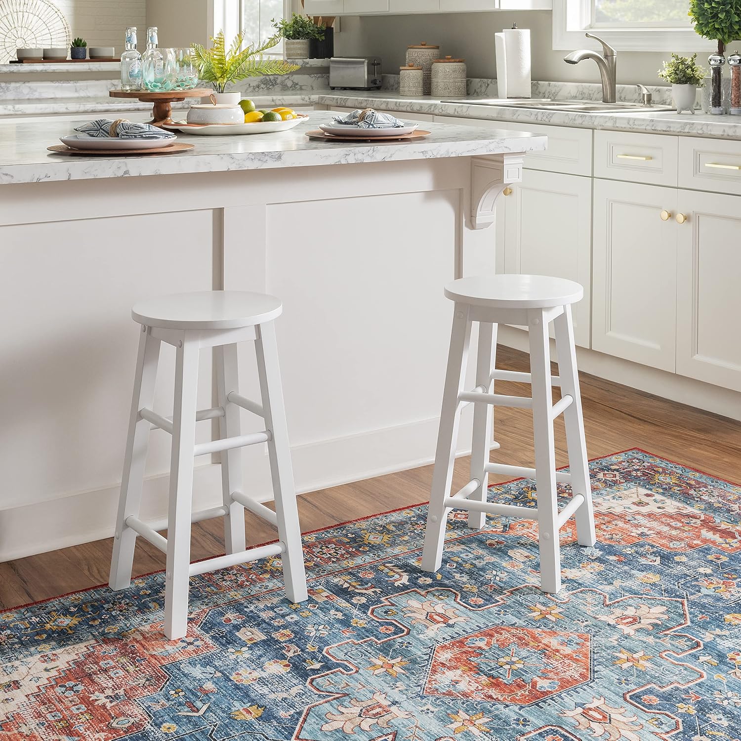 Linon 29-Inch Barstool With Round Seat