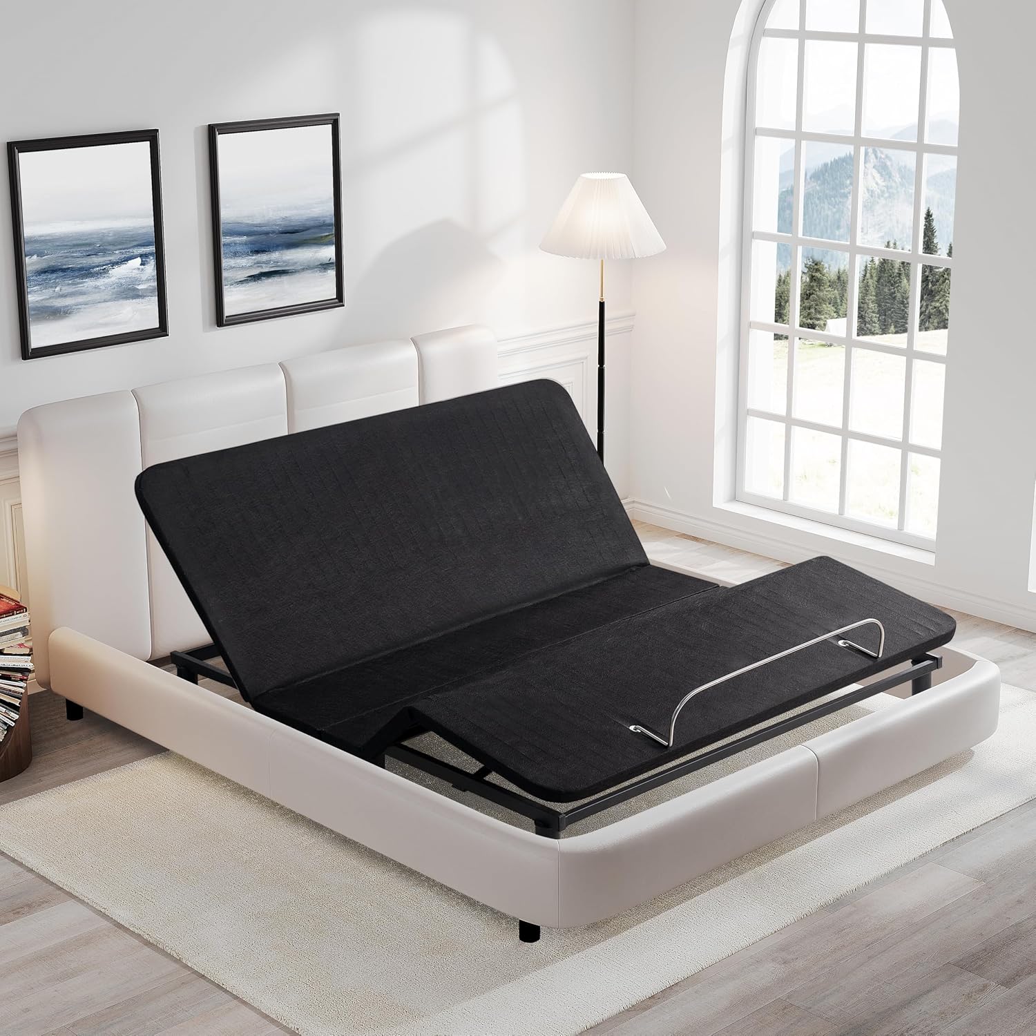 Naomi Home Idealbase Twin XL Adjustable Bed Frame with Lumbar Support | Twin Xl Adjustable Bed With Lumbar Support, Head & Foot Incline, Massage, Usb Ports, Wireless Remote & Zero Gravity