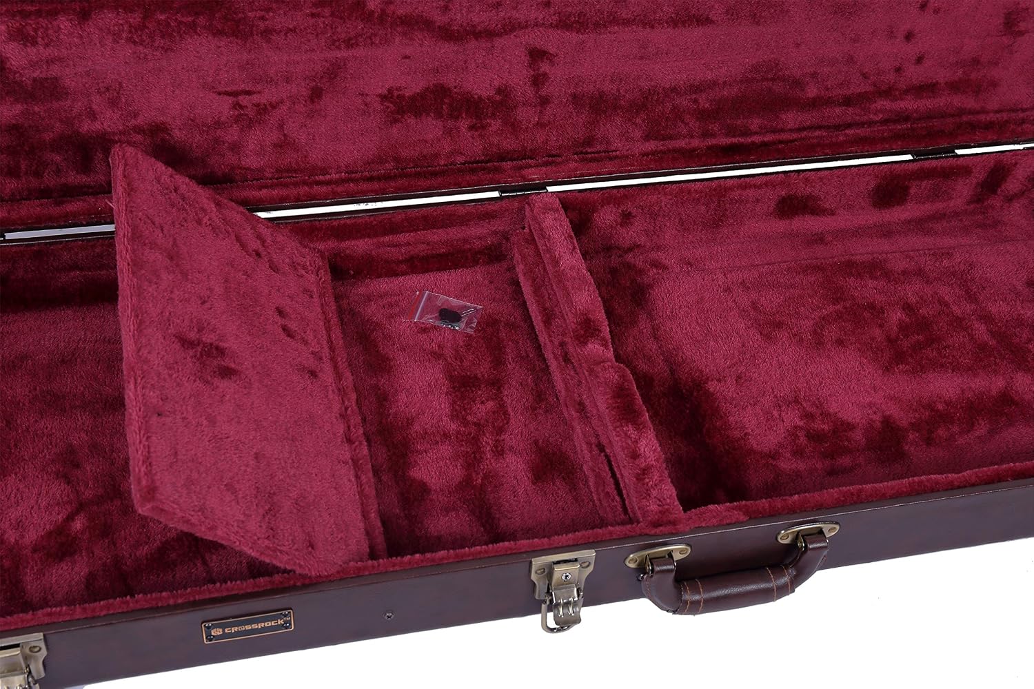 Crossrock Hardshell Arch Top wood case fits SG Electric Guitars-Black(CRW600SGBK)