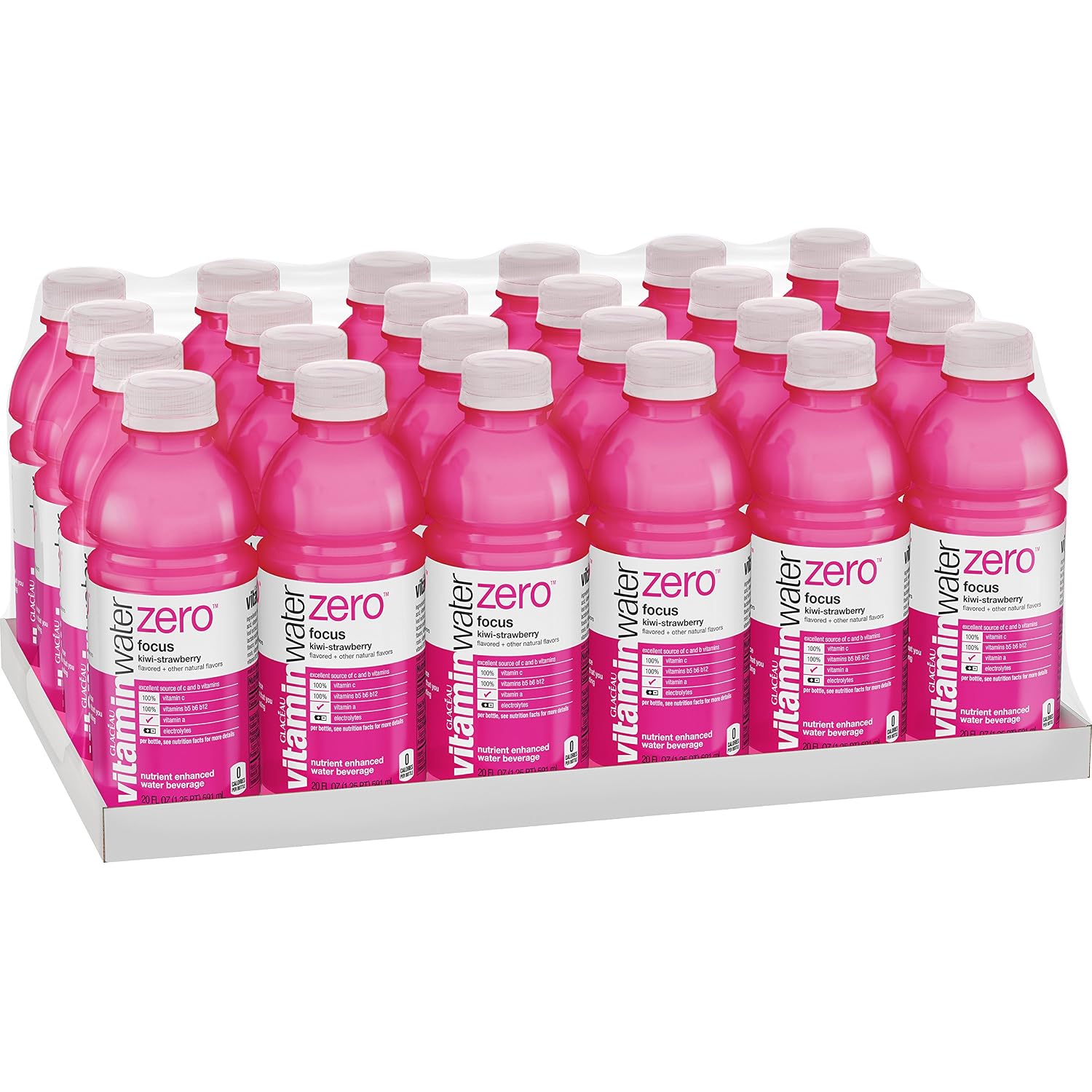 vitaminwater Power-C Dragonfruit Water Beverage, 16.9 fl oz, 6 pack | Bottled, nutrient-enhanced flavored water drink with 90 calories per bottle, antioxidants, and vitamins