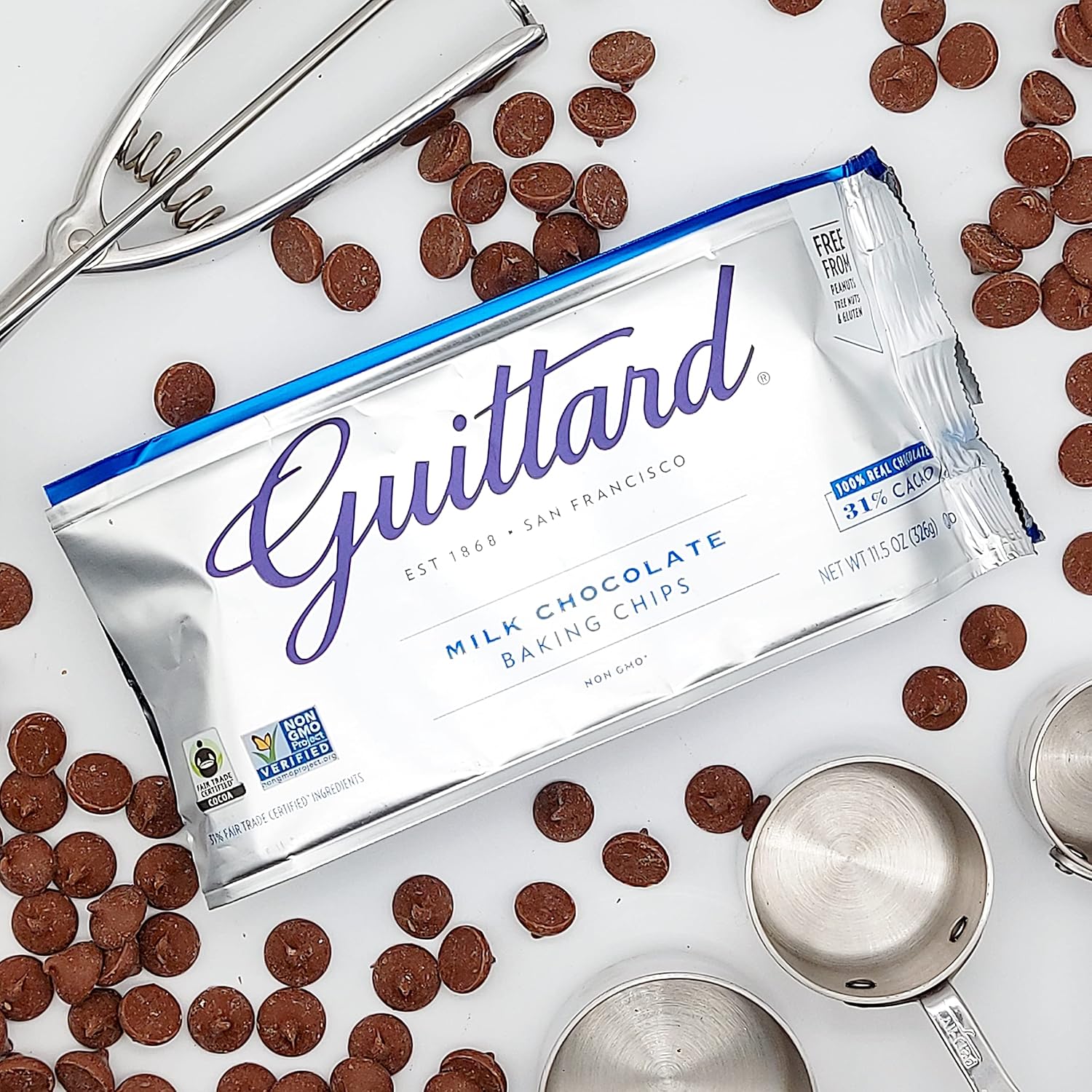 Guittard Baking Chips, Milk Chocolate, 11.5 oz