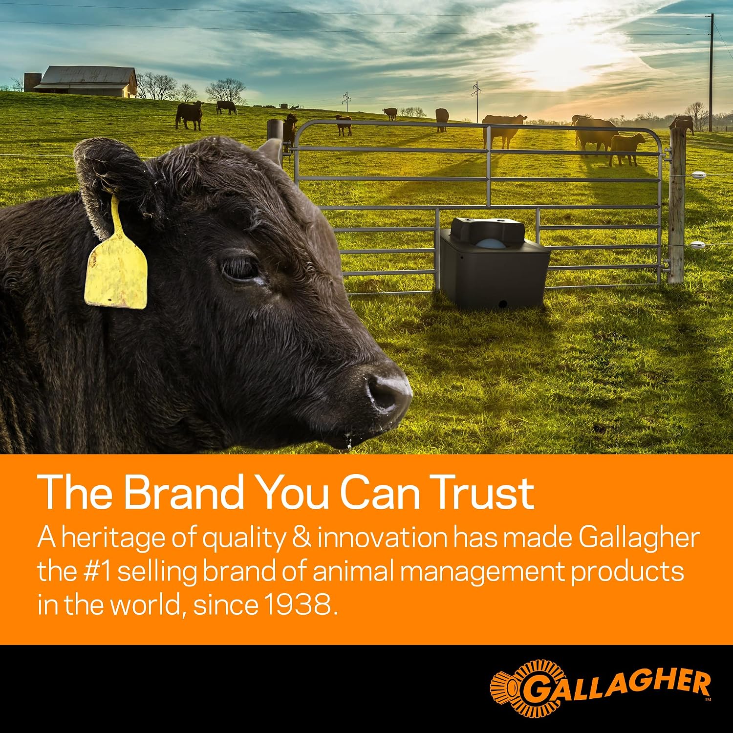 Gallagher Smart Fence 2 Portable Electric Fence for Livestock | 328ft of 4-Strand Electric Fencing, Built-In Posts and Reels