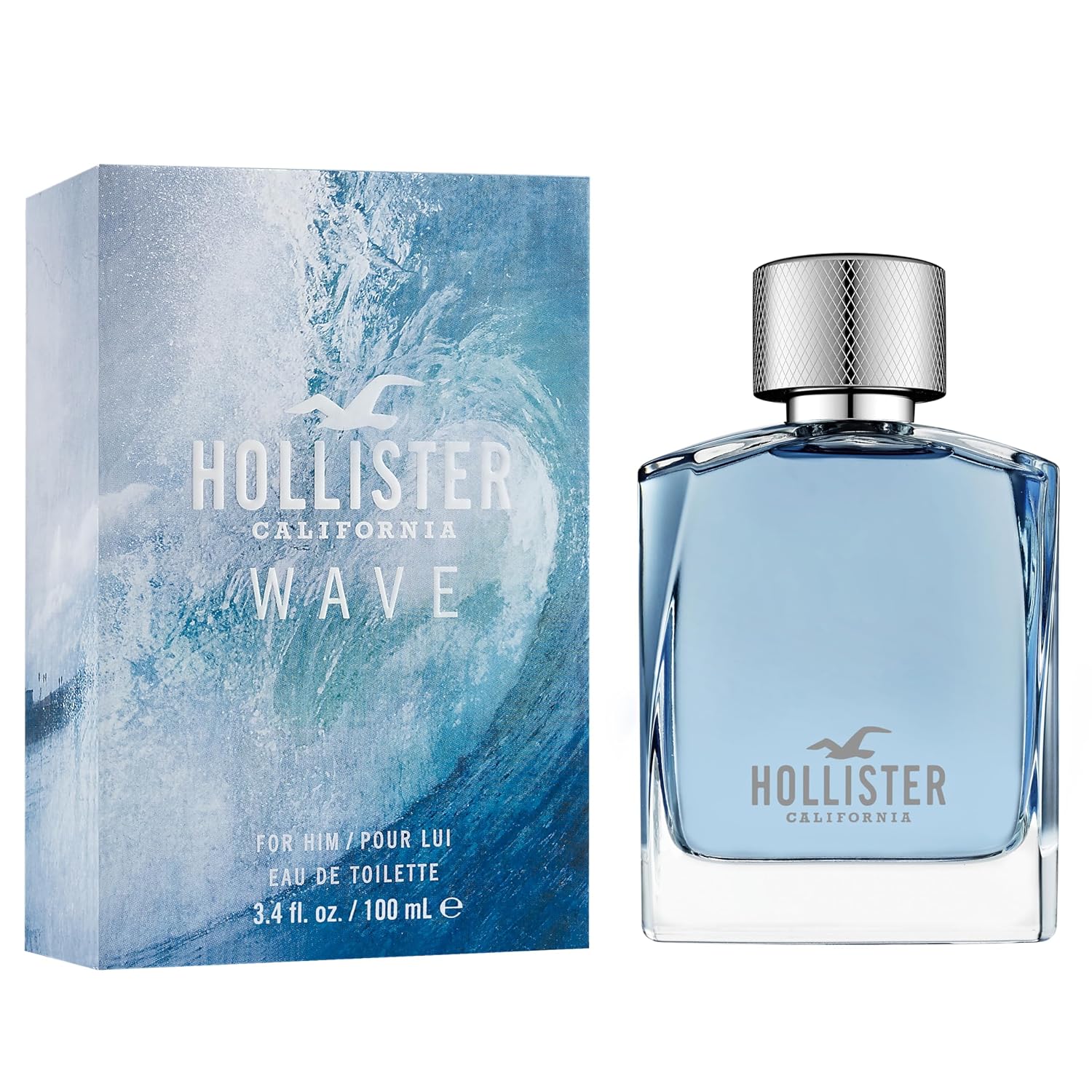 Hollister Wave Men Eau De Toilette, 3.4 Ounce, Multi, 100 ml