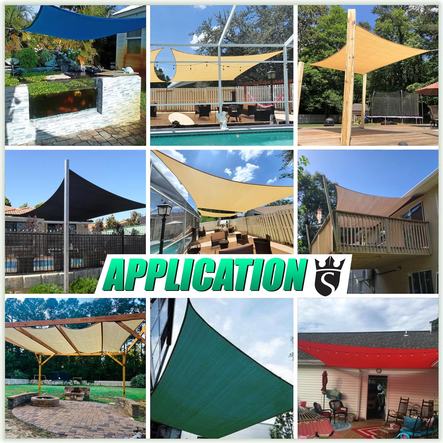 Royal Shade 20' x 22' Sand Beige Rectangle Square Sun Shade Sail Order to Make RTAPR1013 Canopy, UPF50+ 95% UV Blockage