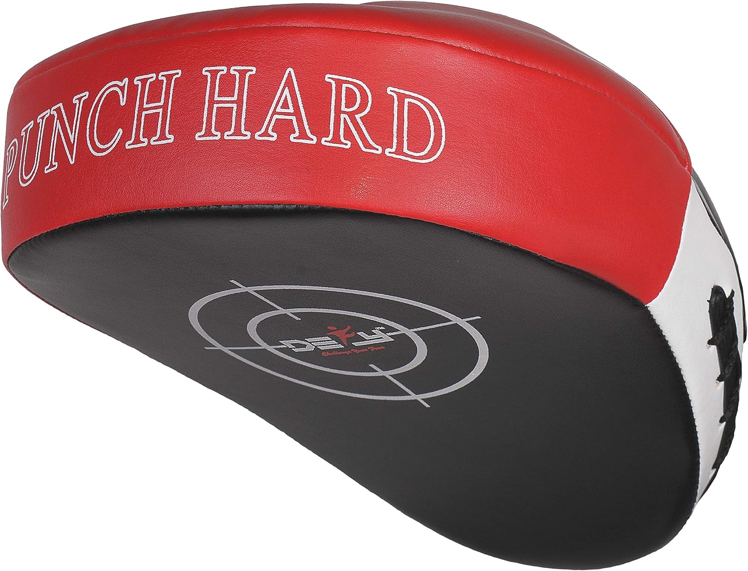 DEFY MMA Muay Thai Boxing Focus Mitts – Premium Leather Hook & Jab Punching Pads - Curved Focus Mitts for Strike & Kick Training Shield