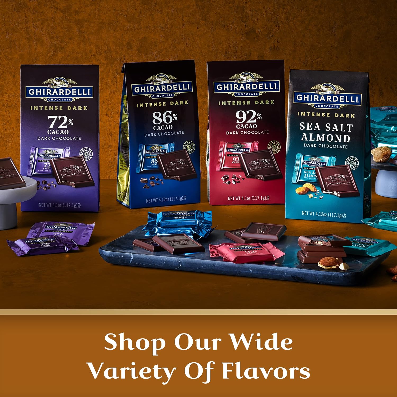 Ghirardelli, Intense Dark Chocolate Bar, 72% Cacao, Bar, 3.5 Ounce
