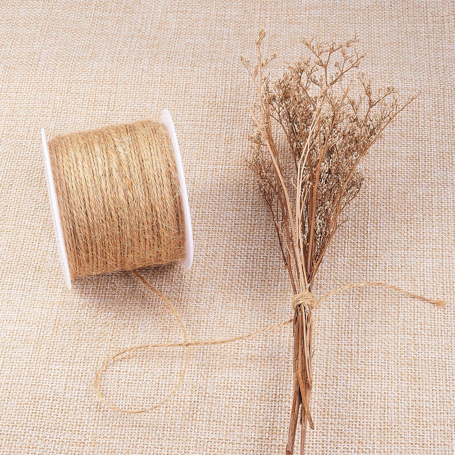 LiQunSweet 100m/328ft Hemp Cord Hemp Rope String Twine Beading Material 1 Ply for Jewelry Making DIY Craftings Wall Hanging Art Project Home Party