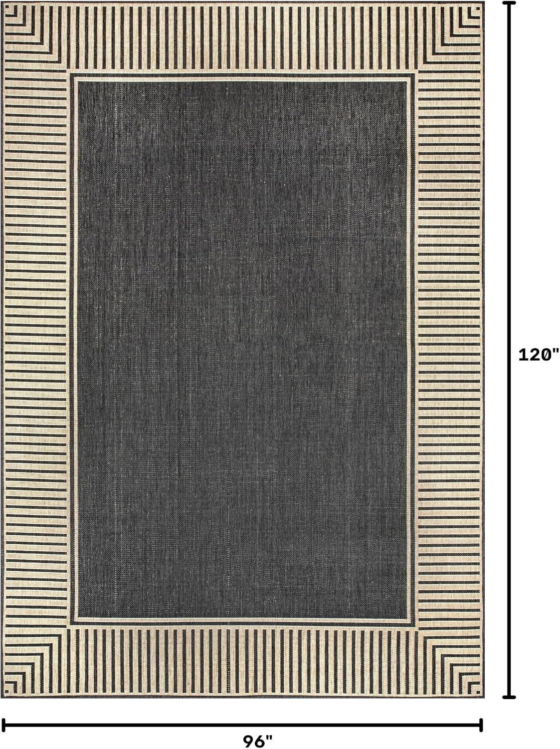 nuLOOM Asha Light Brown Bordered Indoor/Outdoor Area Rug, 4' x 5'