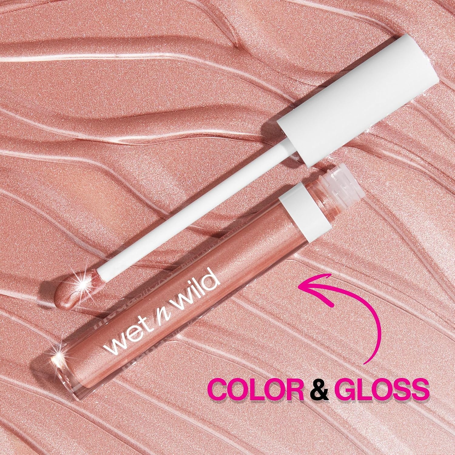 wet n wild MegaSlicks Lip Gloss, Ultra-Glossy, Vitamin-E Enriched, Ultra-Gloss High Shine Moisturizing, Cruelty-Free & Vegan - Bronze Berry