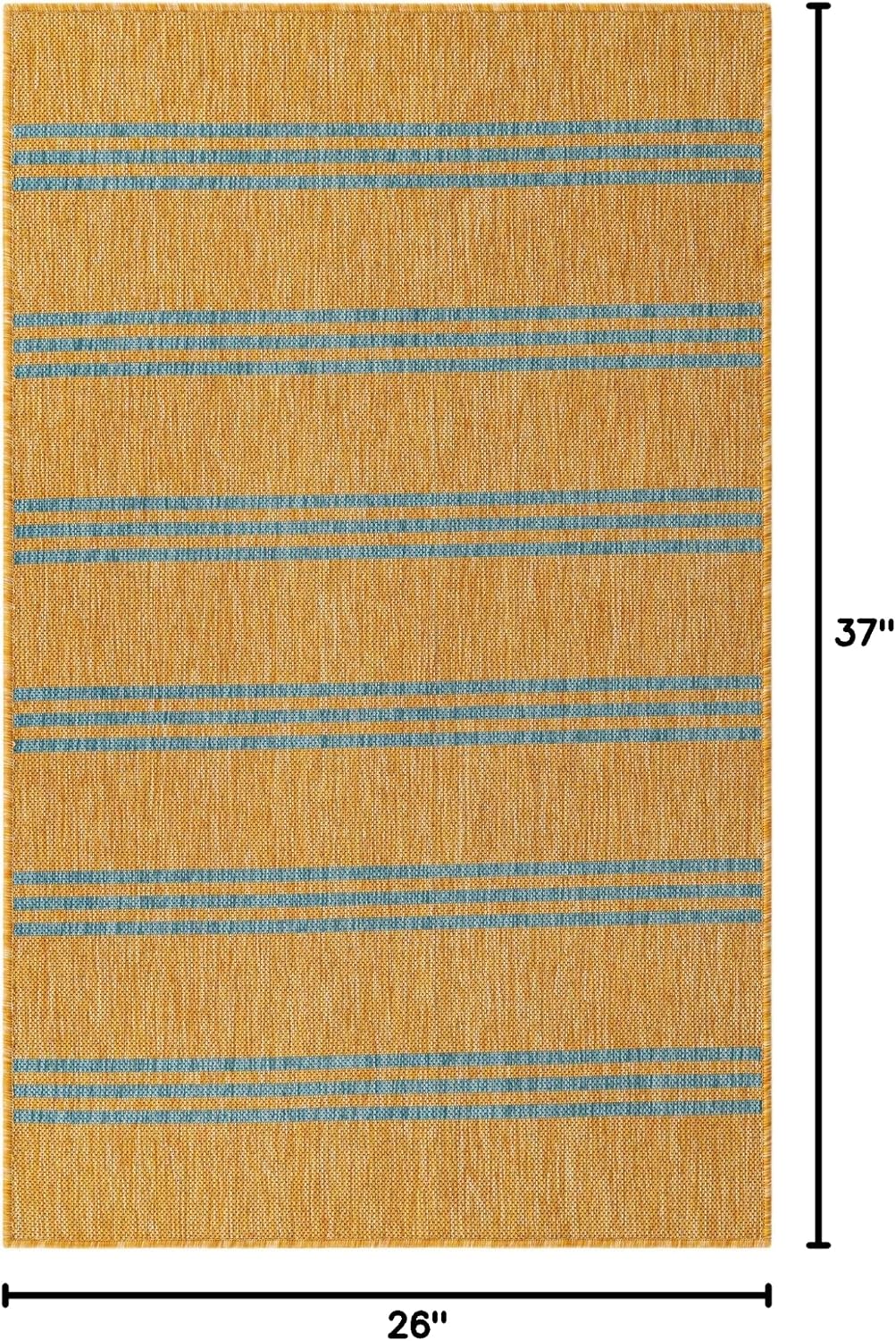 Unique Loom Outdoor Collection Area Rug - Anguilla (9' x 12' Rectangle, Blue/ Ivory)