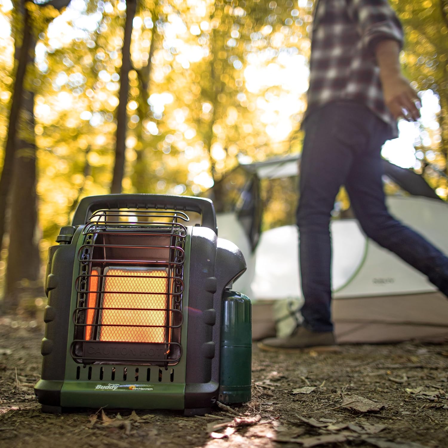 Mr. Heater Buddy 4,000-9,000-BTU Indoor-Safe Portable Propane Radiant Heater - Green
