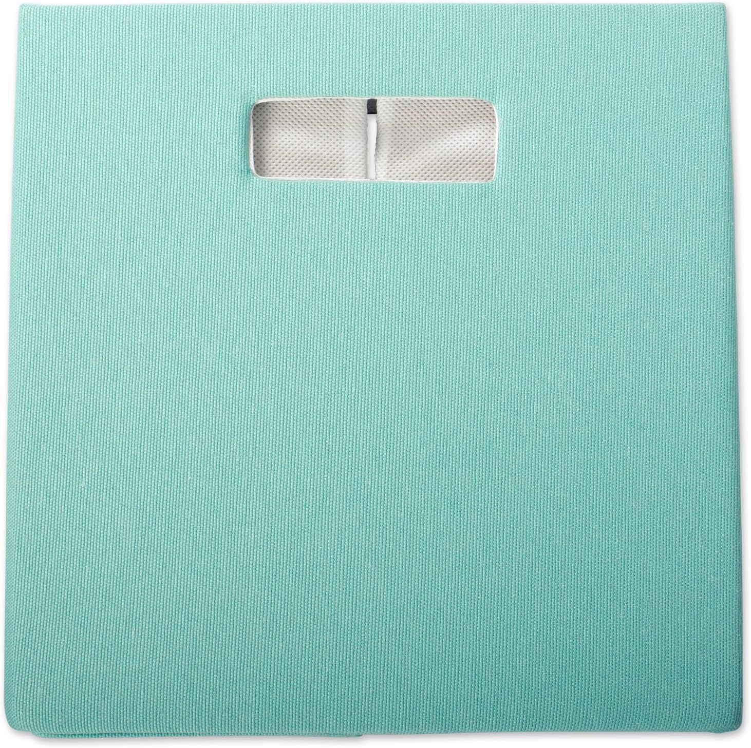 DII Fabric Storage Cube Organizer Bin 13x13x13 Foldable, Teal
