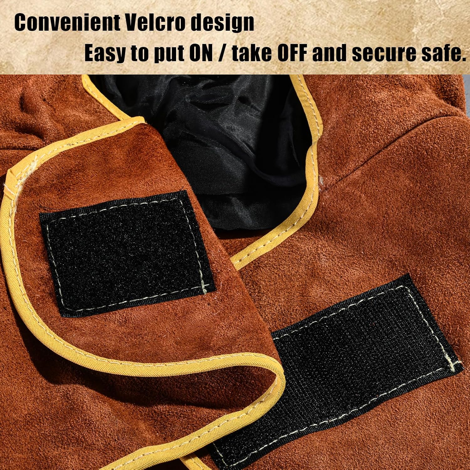 Welding Hood - Leather Welder Cap with Neck Shoulder Drape - Full Cover
