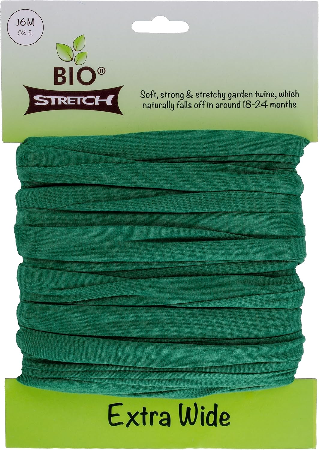 Bio-Stretch Soft Garden Twine & Plant Ties for Outdoor Plants, 1 Ball Green