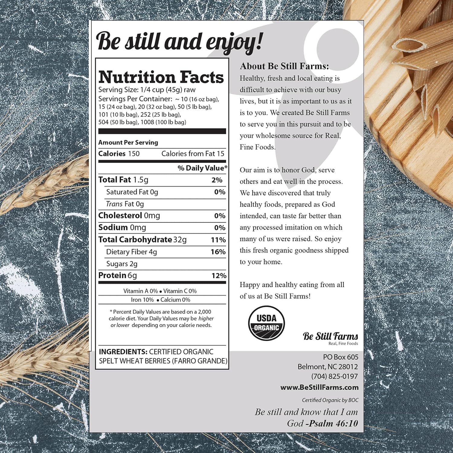 Organic Spelt Farro Grain 5.8 lb - Whole Wheat Berries Bulk Ancient Grains | Ideal for Flour
