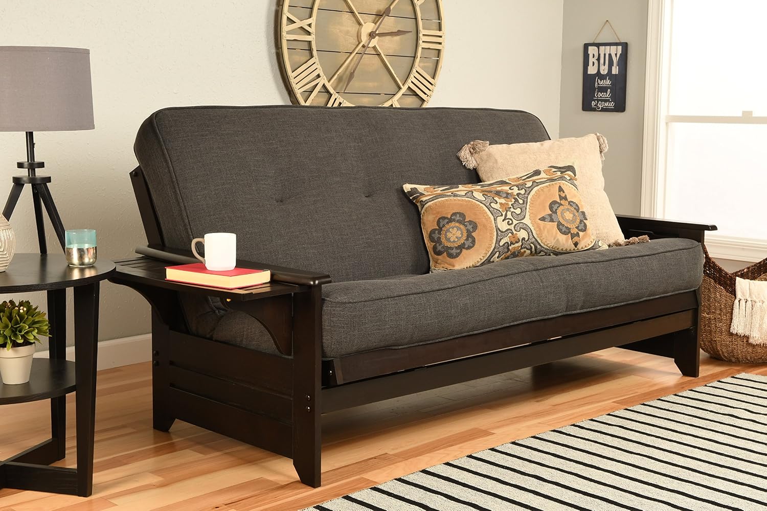 Kodiak Furniture Phoenix Futon in Black Finish, Full, Fairbanks Evergreen