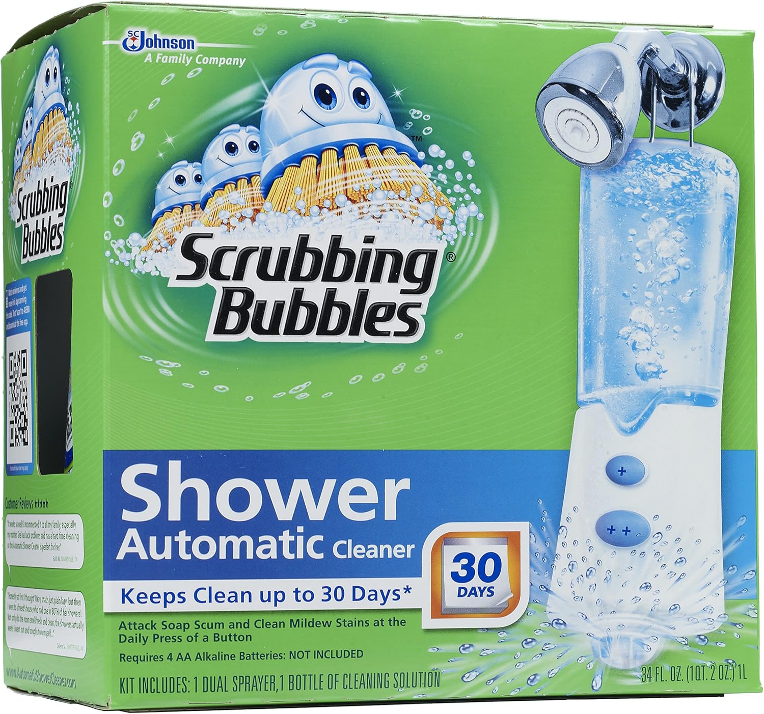Scrubbing Bubbles Automatic Shower Cleaner, Starter Kit, 34 Ounce.