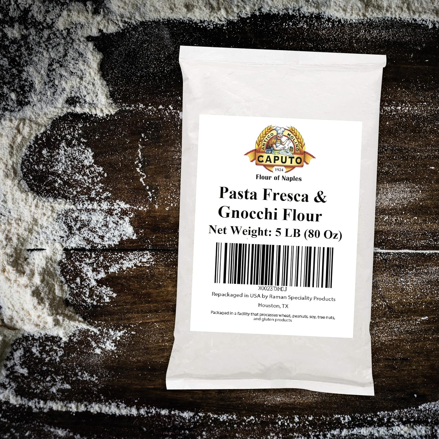00 Antimo Caputo Pasta & Gnocchi Flour 5 Lb Repack- Italian Double Zero Grain Type - Extracted Wheat Blend - All Natural for Pasta Fresca Dough (5LB