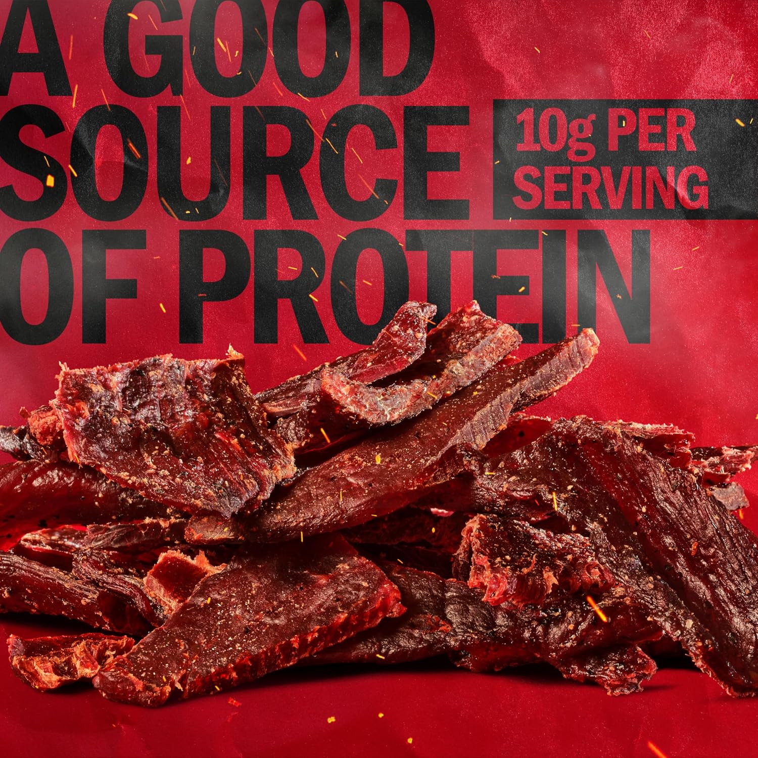 Jack Link's Peppered Beef Jerky Half Pounder - 8 oz Large Jerky Bag - Ready to Eat Real Meat Protein Snacks - 9g Protein per Serving - Made with 100% Real Beef | Large Jerky Bag - Ready to Eat Real Meat Protein Snacks - 9g Protein per Serving - Made with…